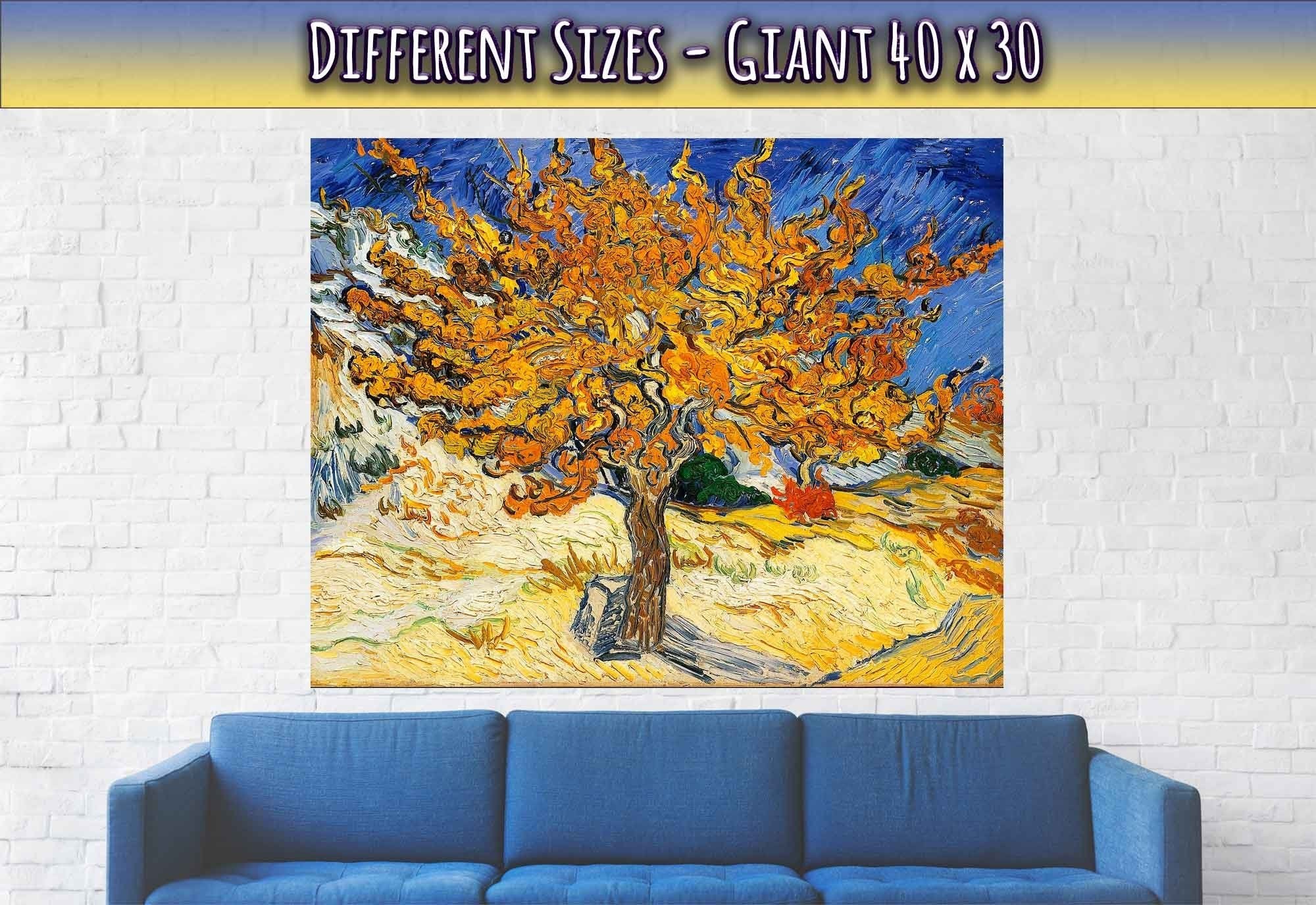 The Mulberry Tree Poster Print, Vincent Van Gogh 1889 Vintage Fall Tree Poster - WallArtPrints4U