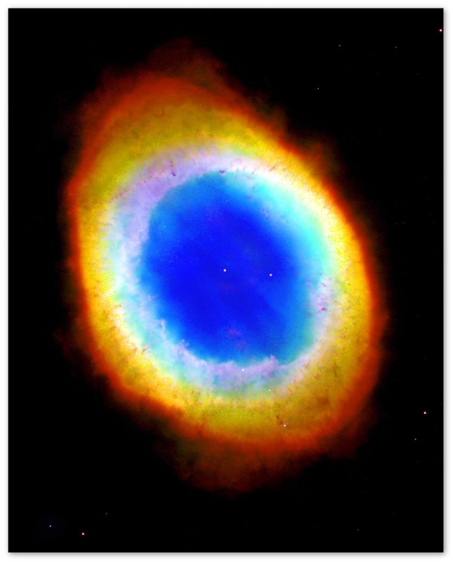 The Ring Nebula Poster - Discovered 1779 - The Ring Nebula Print Beautiful Colors From Nasa - WallArtPrints4U