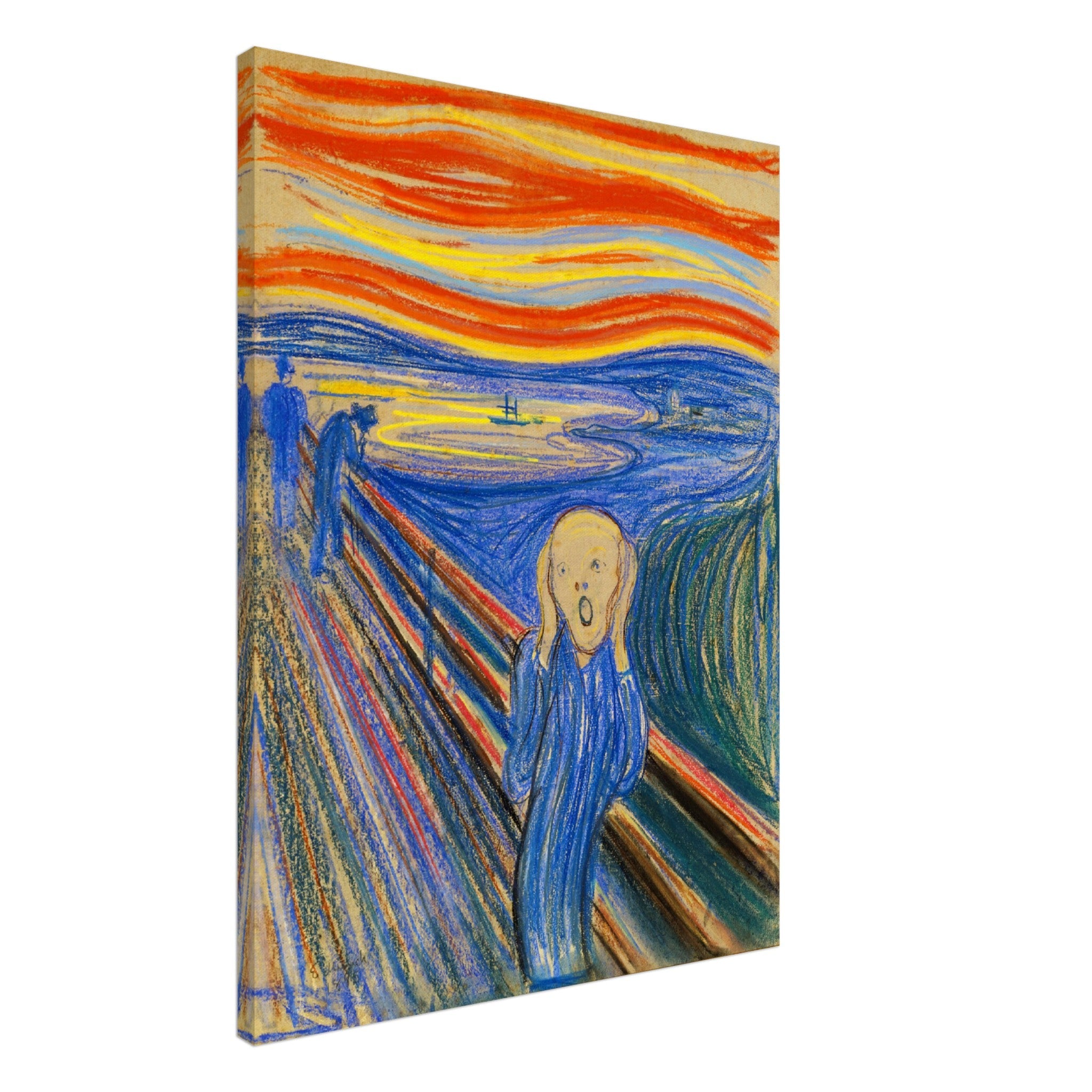 The Scream Canvas Print, Pastel Version Edvard Munch 1893 - The Scream Canvas - WallArtPrints4U