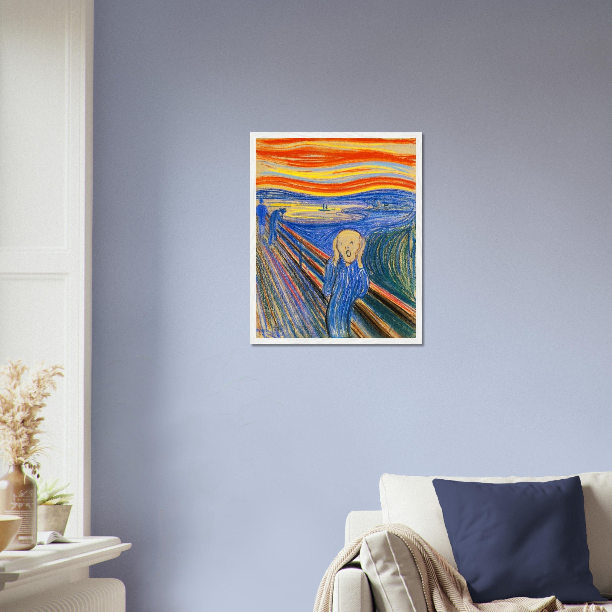 The Scream Framed Print, Pastel Version Edvard Munch 1893 - The Scream Framed - WallArtPrints4U