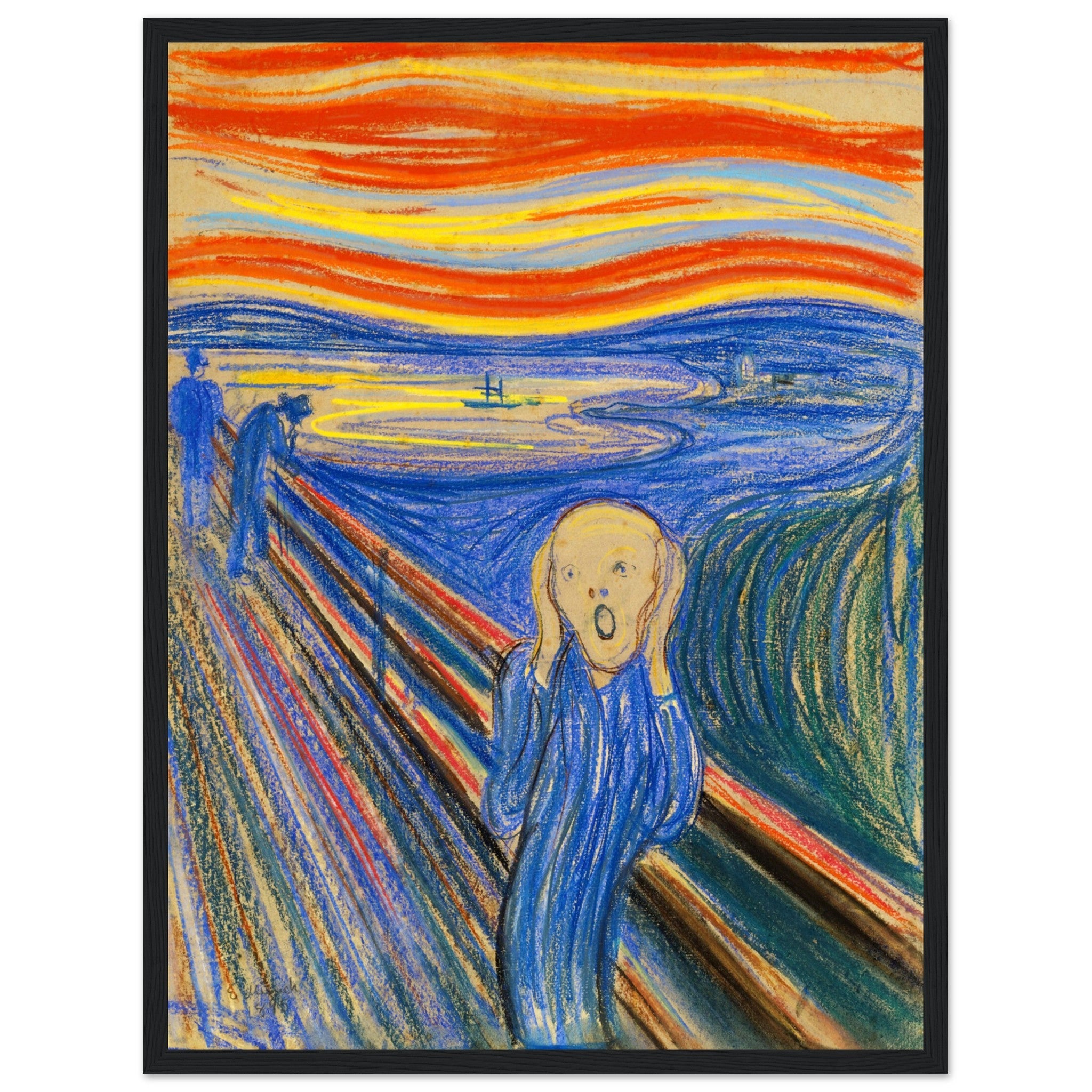 The Scream Framed Print, Pastel Version Edvard Munch 1893 - The Scream Framed - WallArtPrints4U