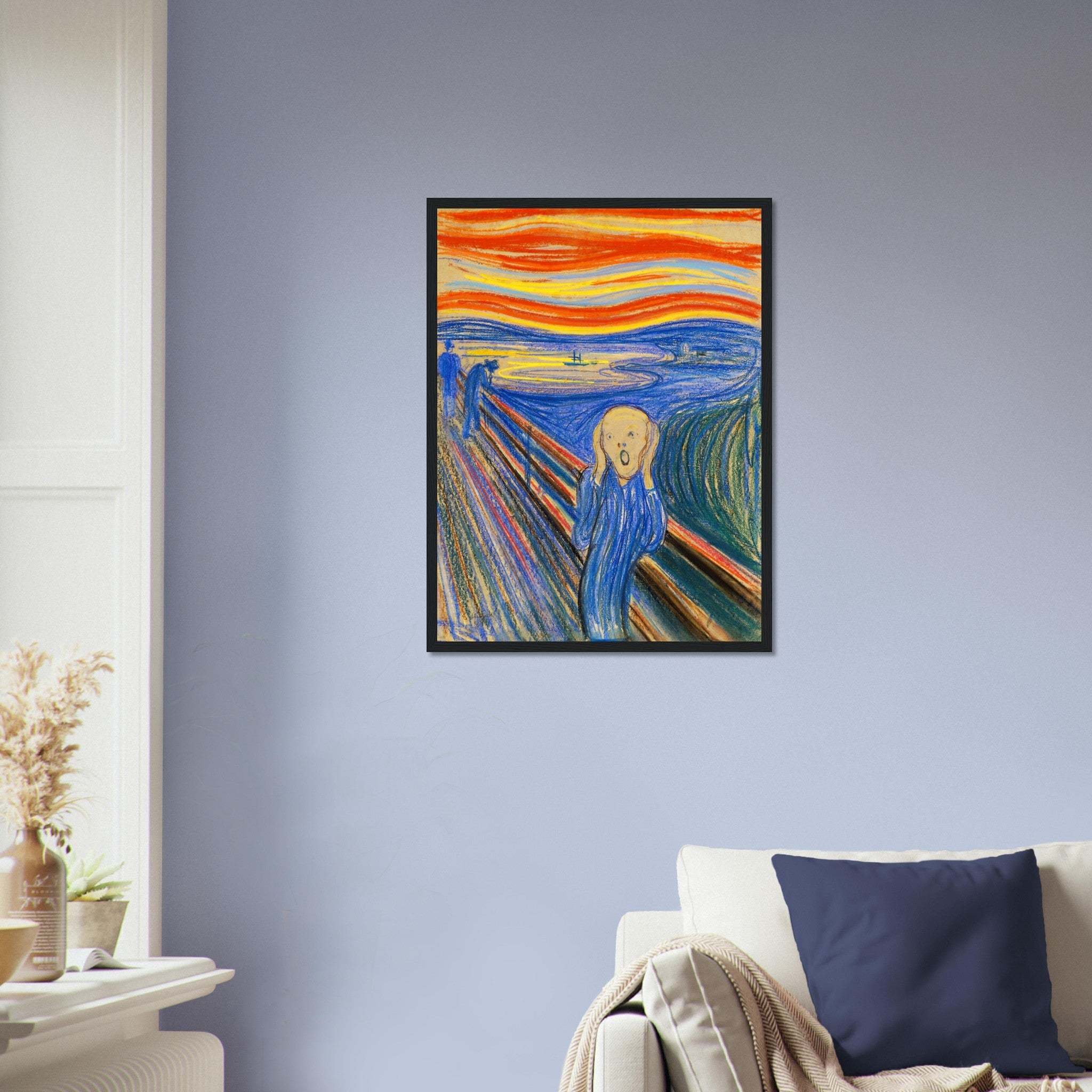 The Scream Framed Print, Pastel Version Edvard Munch 1893 - The Scream Framed - WallArtPrints4U