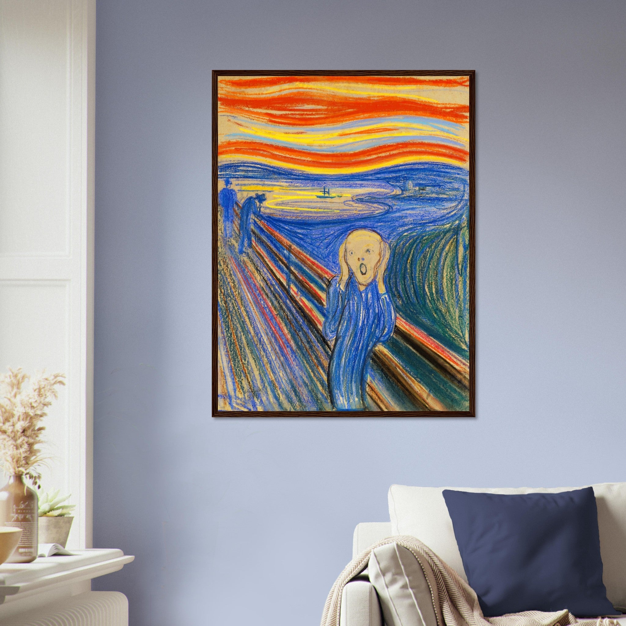 The Scream Framed Print, Pastel Version Edvard Munch 1893 - The Scream Framed - WallArtPrints4U