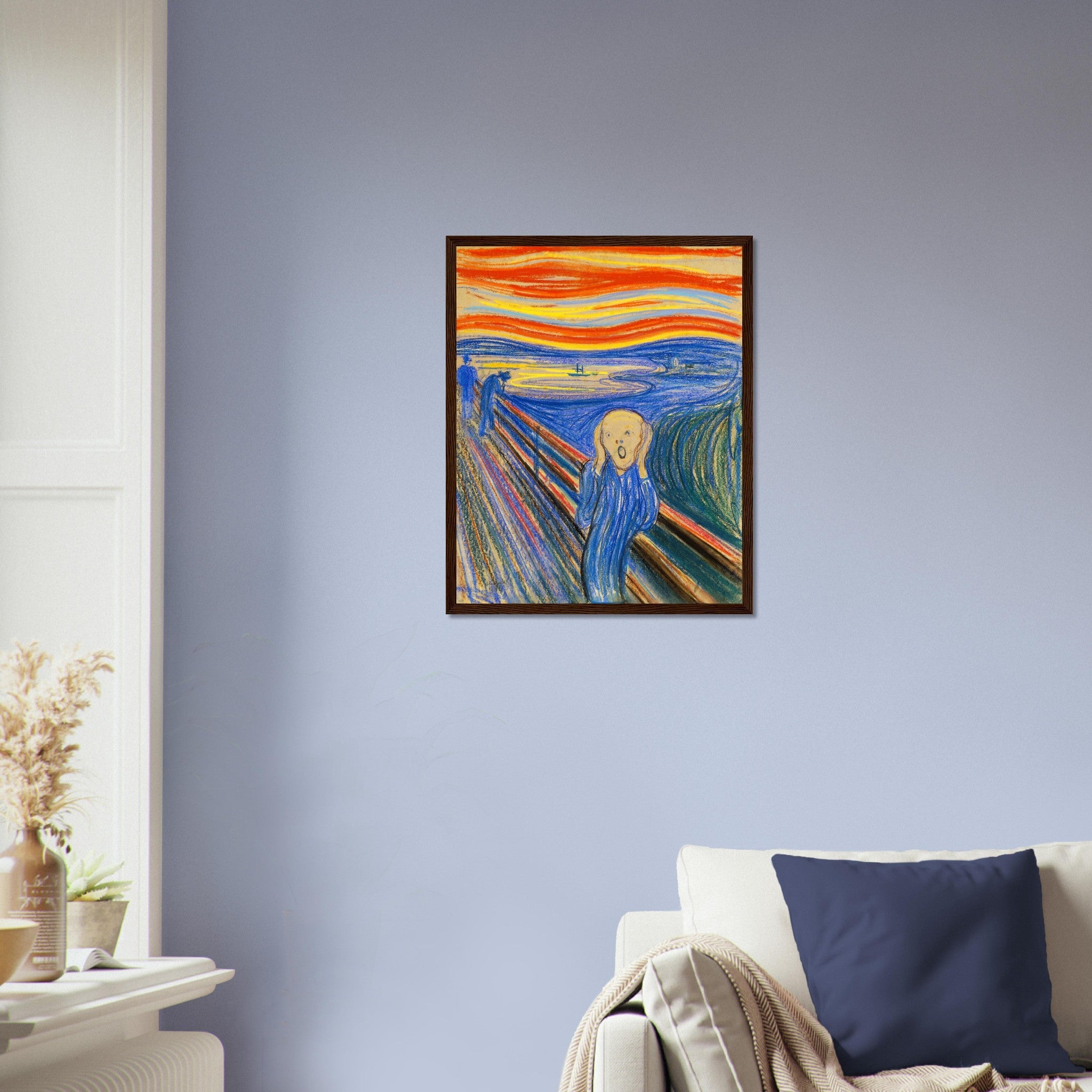 The Scream Framed Print, Pastel Version Edvard Munch 1893 - The Scream Framed - WallArtPrints4U