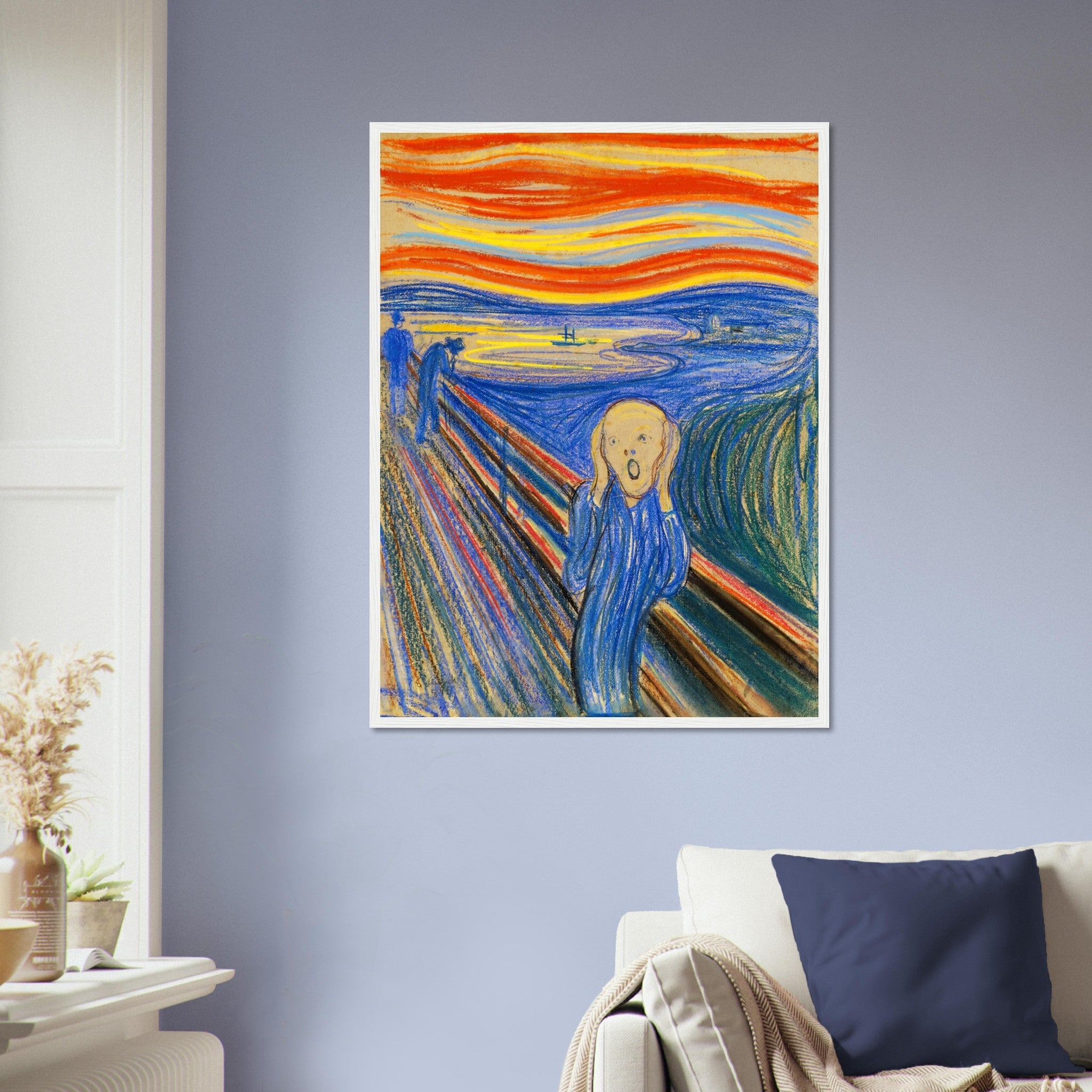 The Scream Framed Print, Pastel Version Edvard Munch 1893 - The Scream Framed - WallArtPrints4U