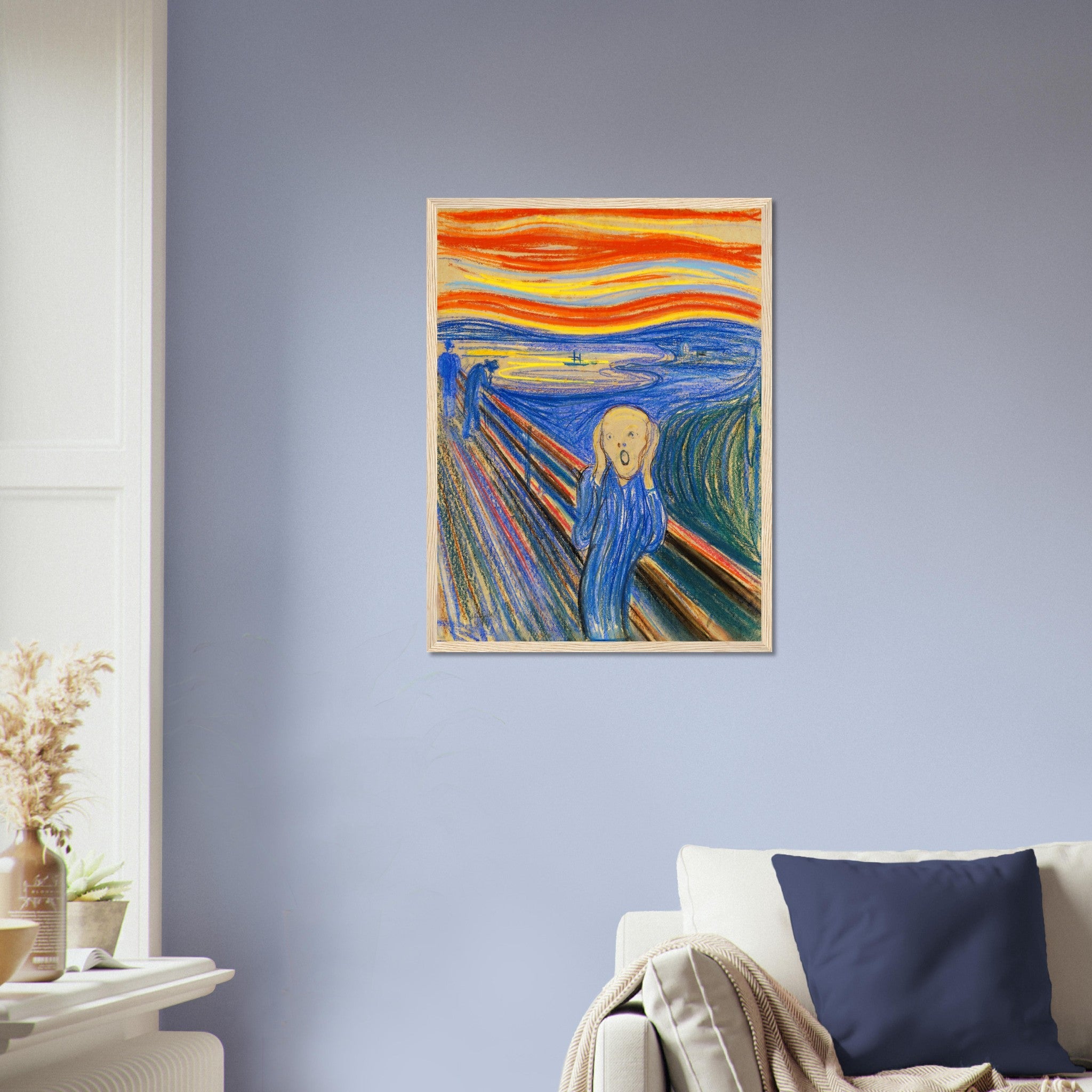 The Scream Framed Print, Pastel Version Edvard Munch 1893 - The Scream Framed - WallArtPrints4U