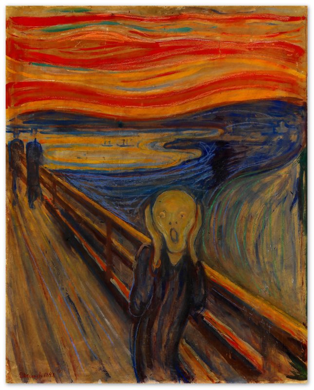 The Scream Poster, Edvard Munch 1893 - The Scream Print - The Scream Of Nature, Shriek, Shrik - WallArtPrints4U