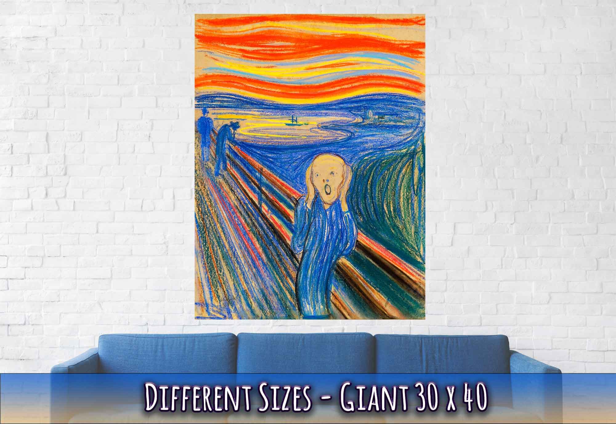 The Scream Poster, Pastel Version Edvard Munch 1893 - The Scream Print - WallArtPrints4U