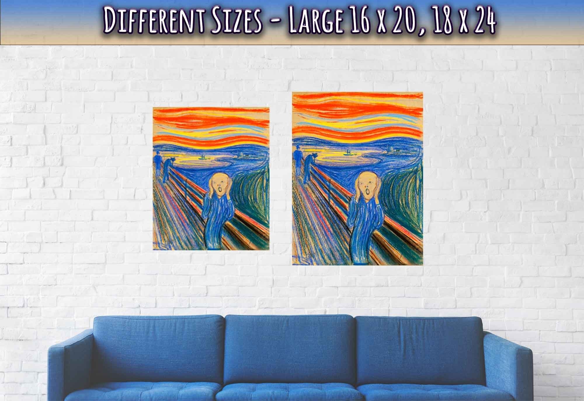 The Scream Poster, Pastel Version Edvard Munch 1893 - The Scream Print - WallArtPrints4U