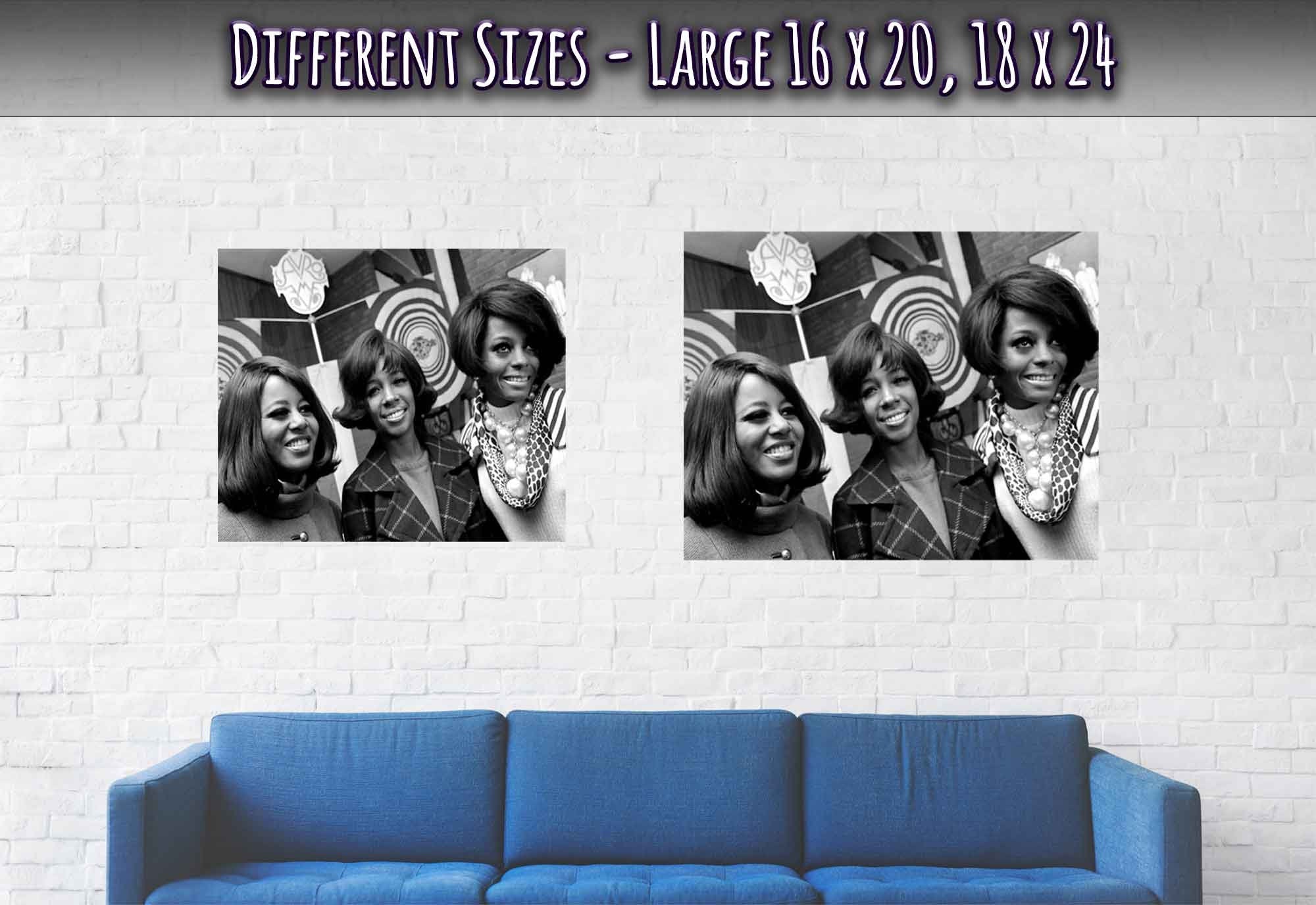 The Supremes Poster, Amsterdam Hilton 1968, Vintage Photo Portrait - The Supremes Print - WallArtPrints4U