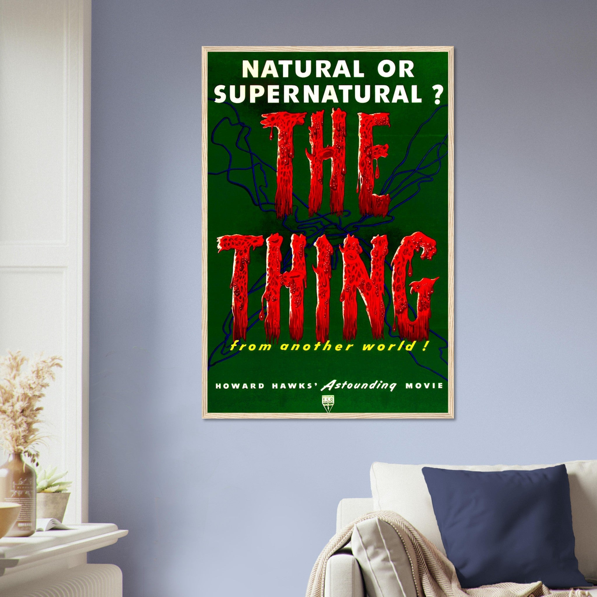 The Thing Framed, Vintage Horror Movie Framed 1950 - WallArtPrints4U