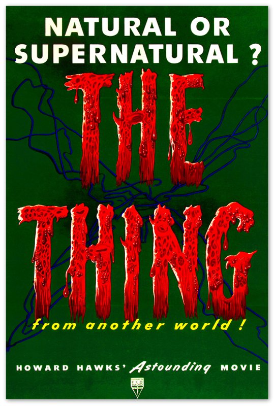 The Thing Poster, Vintage Horror Movie Poster 1950 - WallArtPrints4U