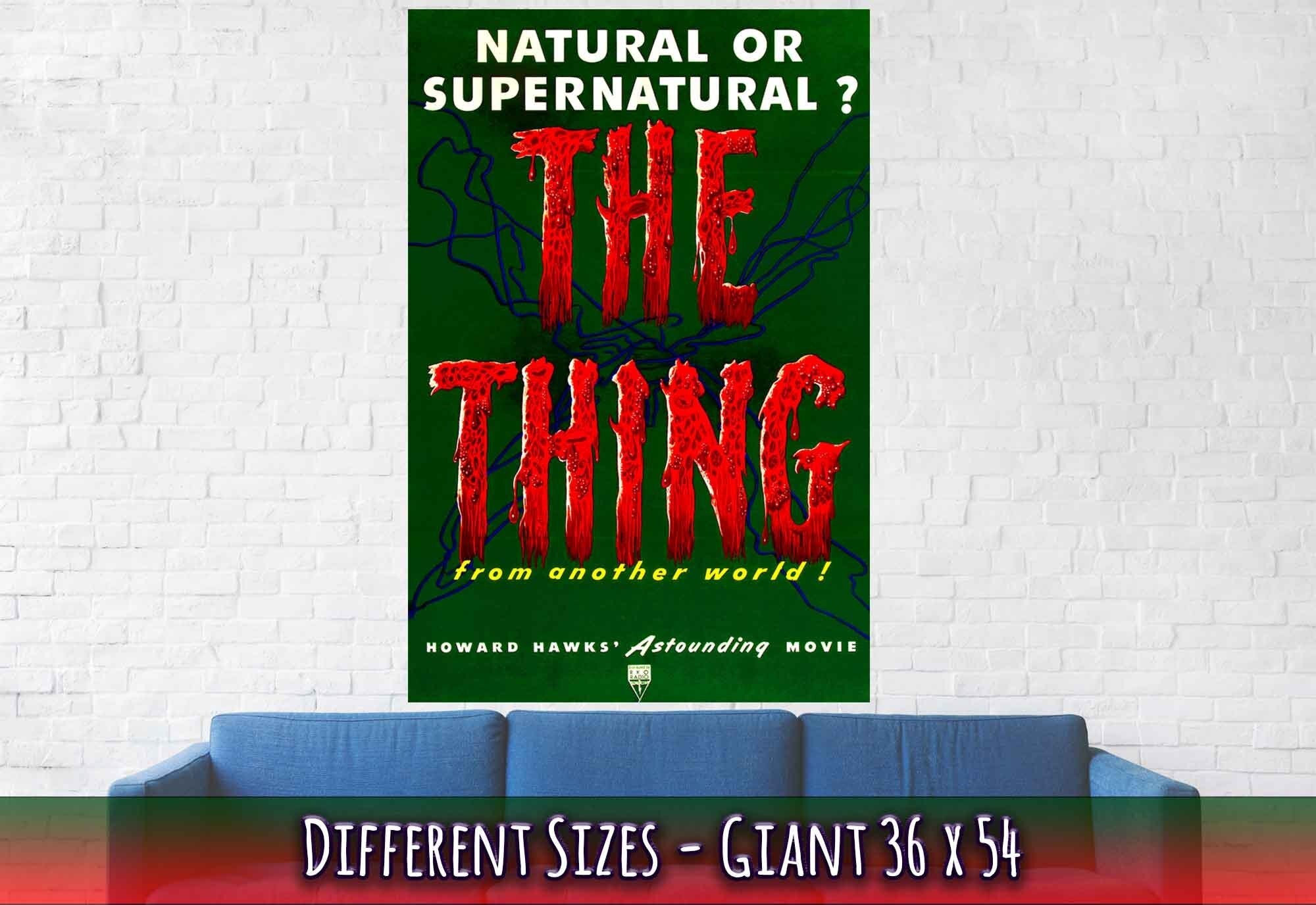 The Thing Poster, Vintage Horror Movie Poster 1950 - WallArtPrints4U