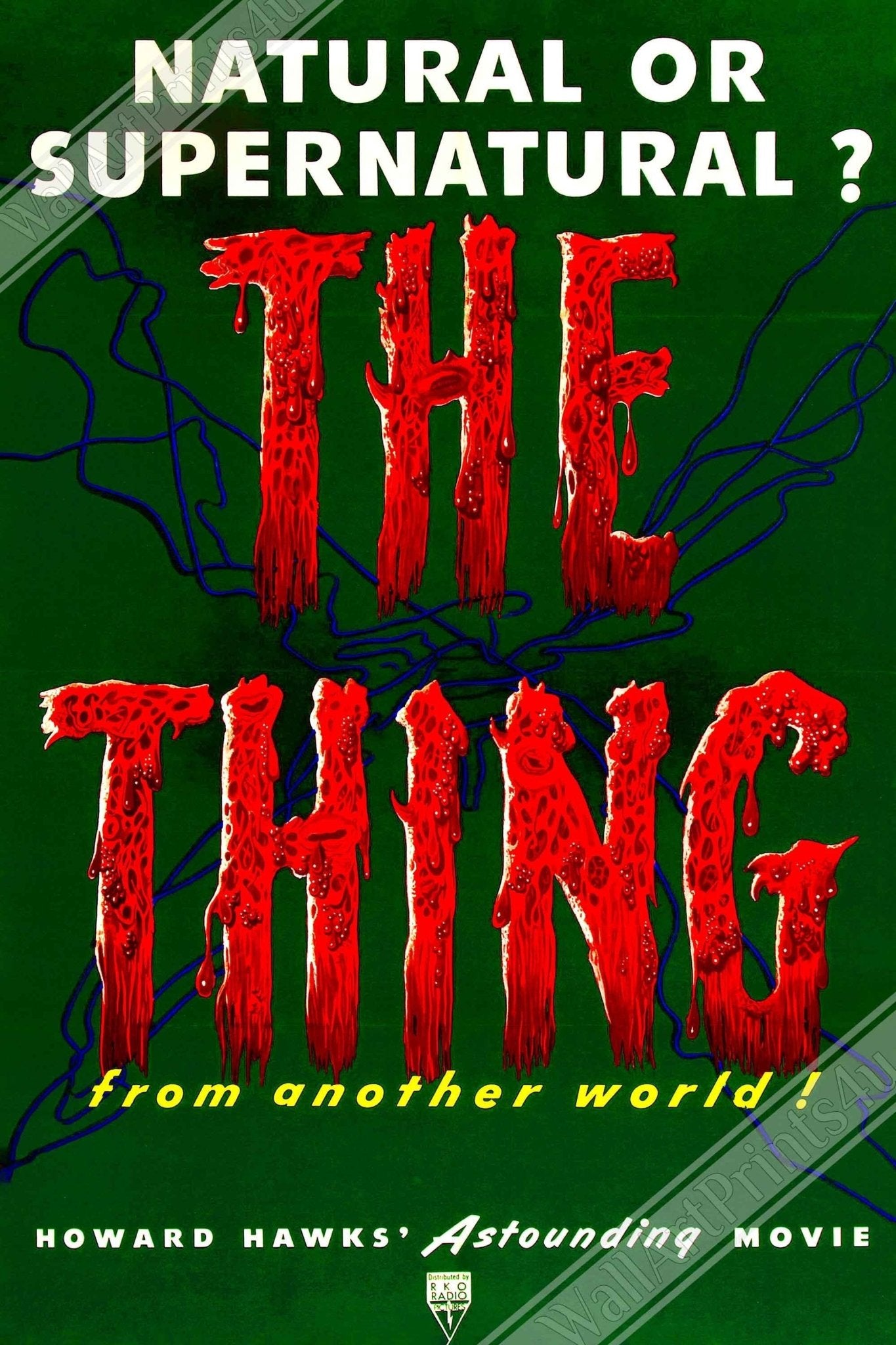 The Thing Poster, Vintage Horror Movie Poster 1950 - WallArtPrints4U