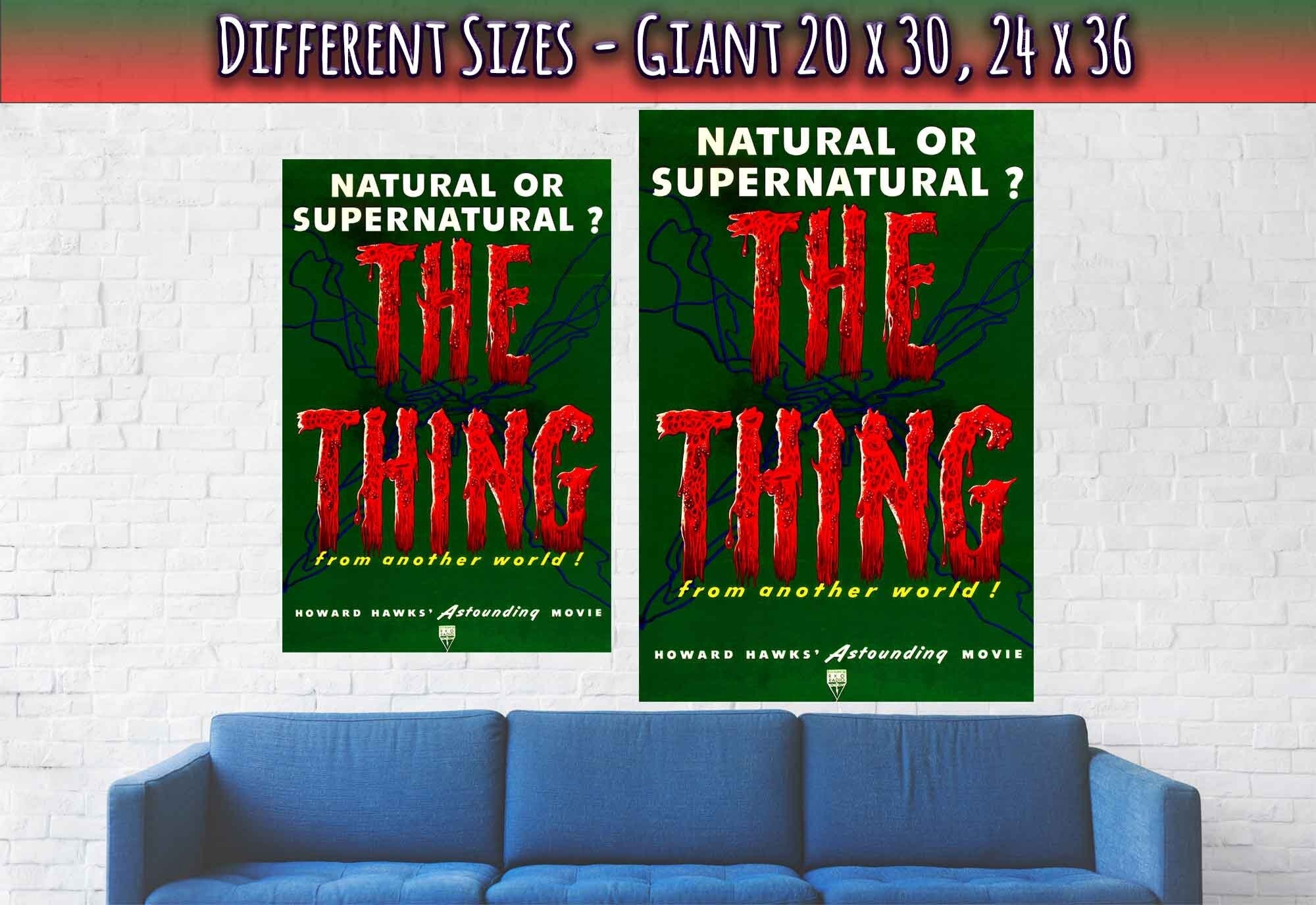 The Thing Poster, Vintage Horror Movie Poster 1950 - WallArtPrints4U