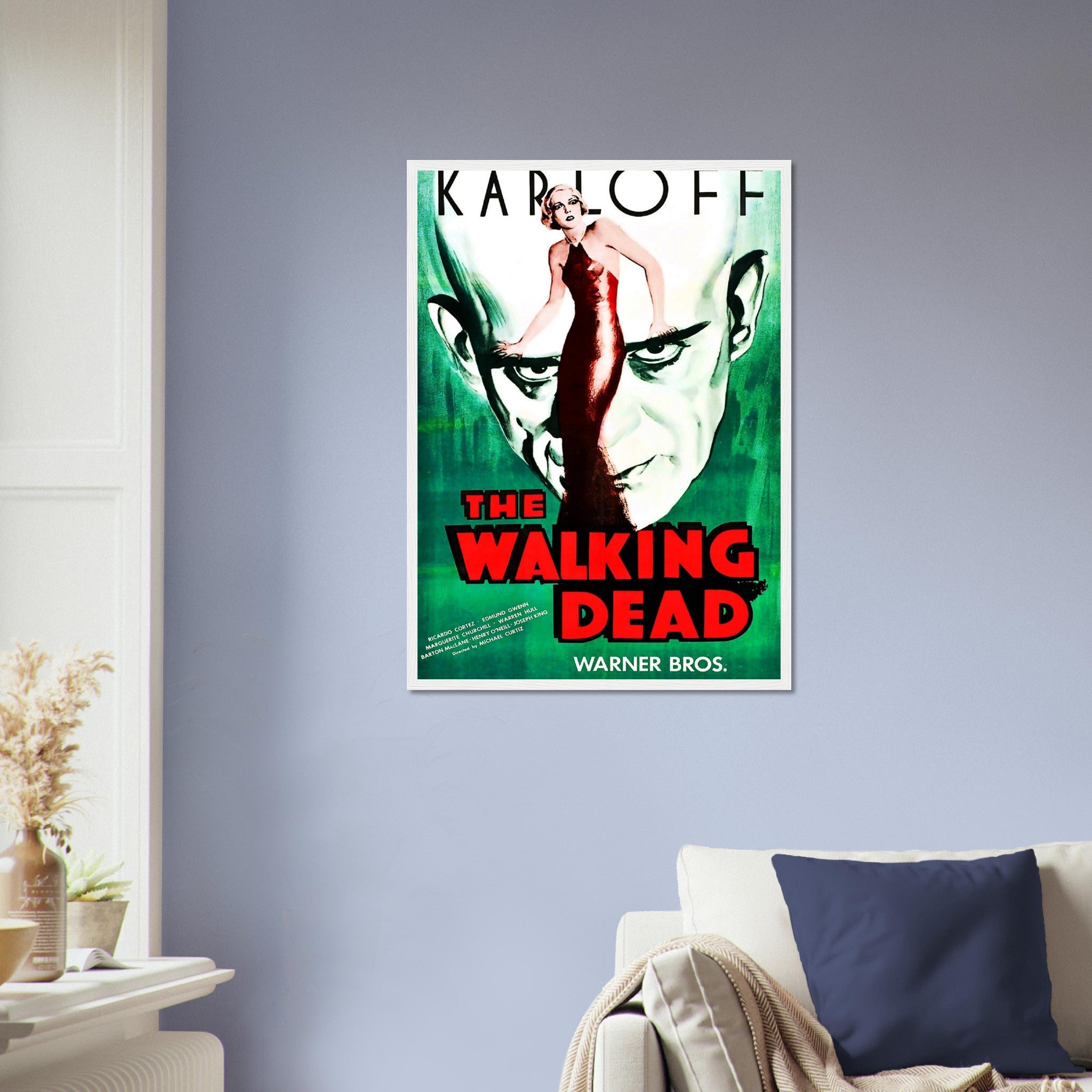 The Walking Dead Framed, Vintage Horror Movie Framed 1936 Framed Film Art - Marguerite Churchill, Boris Karloff - WallArtPrints4U