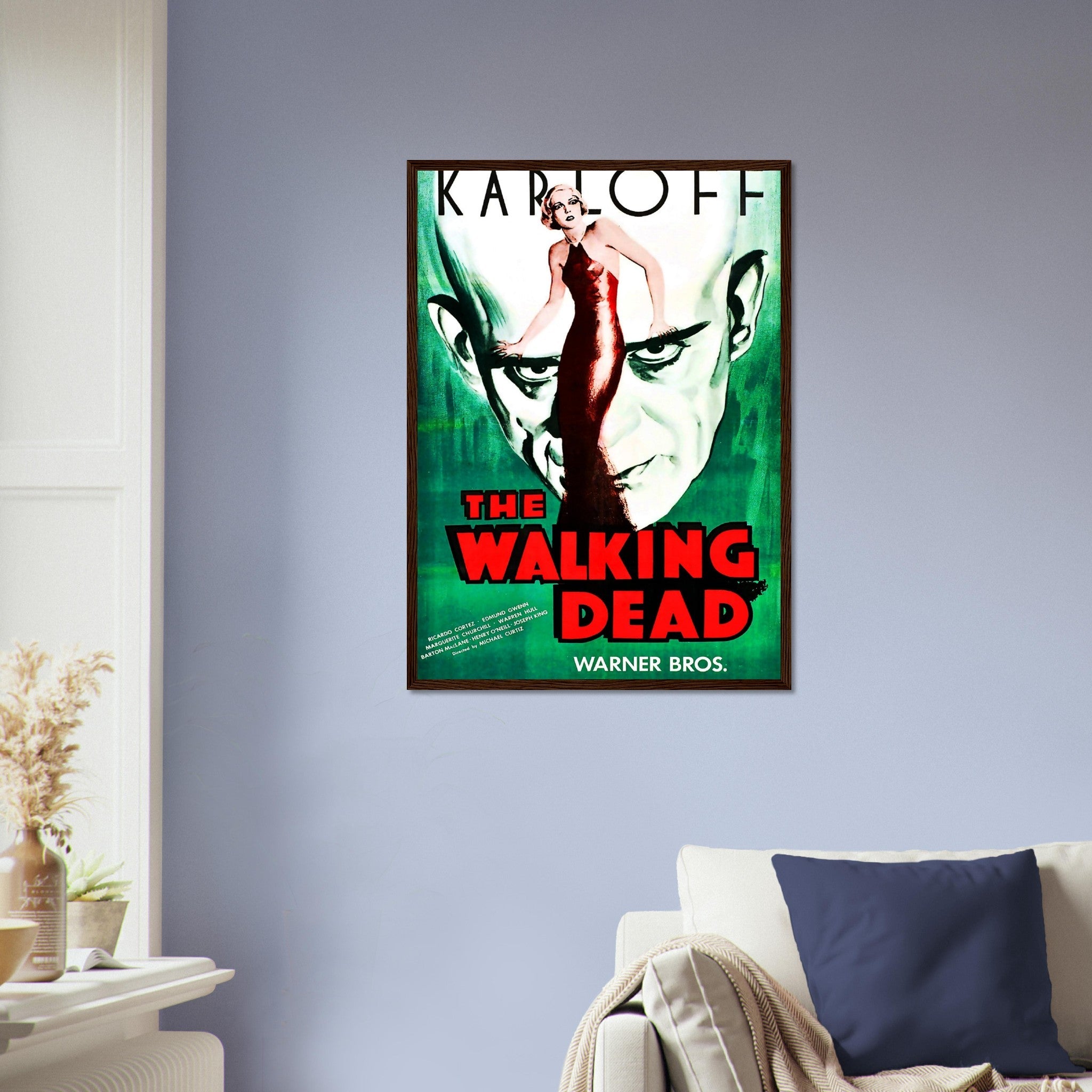 The Walking Dead Framed, Vintage Horror Movie Framed 1936 Framed Film Art - Marguerite Churchill, Boris Karloff - WallArtPrints4U