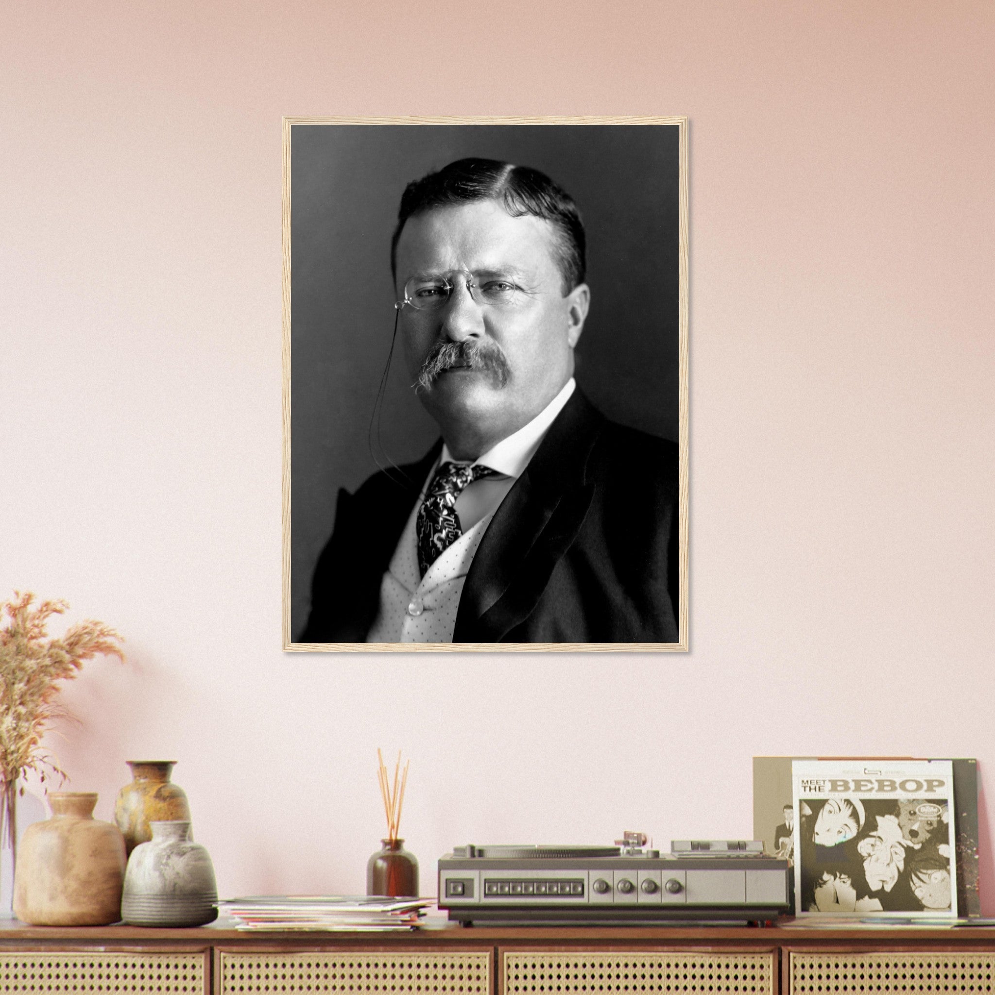 Theodore Roosevelt Framed, 26th President Of Usa, Vintage Photo Portrait - Theodore Roosevelt Framed Print UK, EU USA Domestic Shipping - WallArtPrints4U