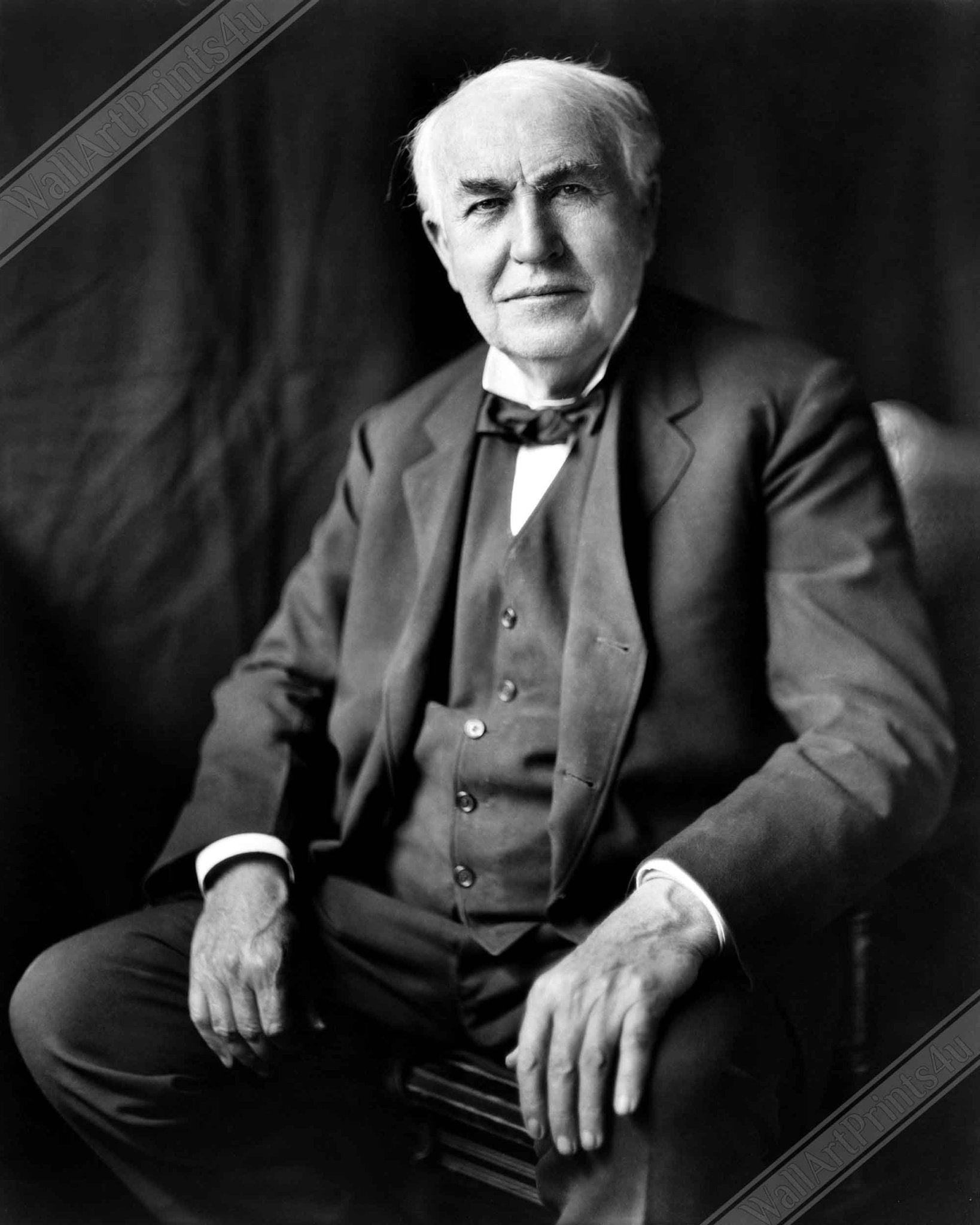 Thomas Edison Poster, Vintage Photo - Thomas Edison Print - 19th Century American Inventor Business Innovator - WallArtPrints4U