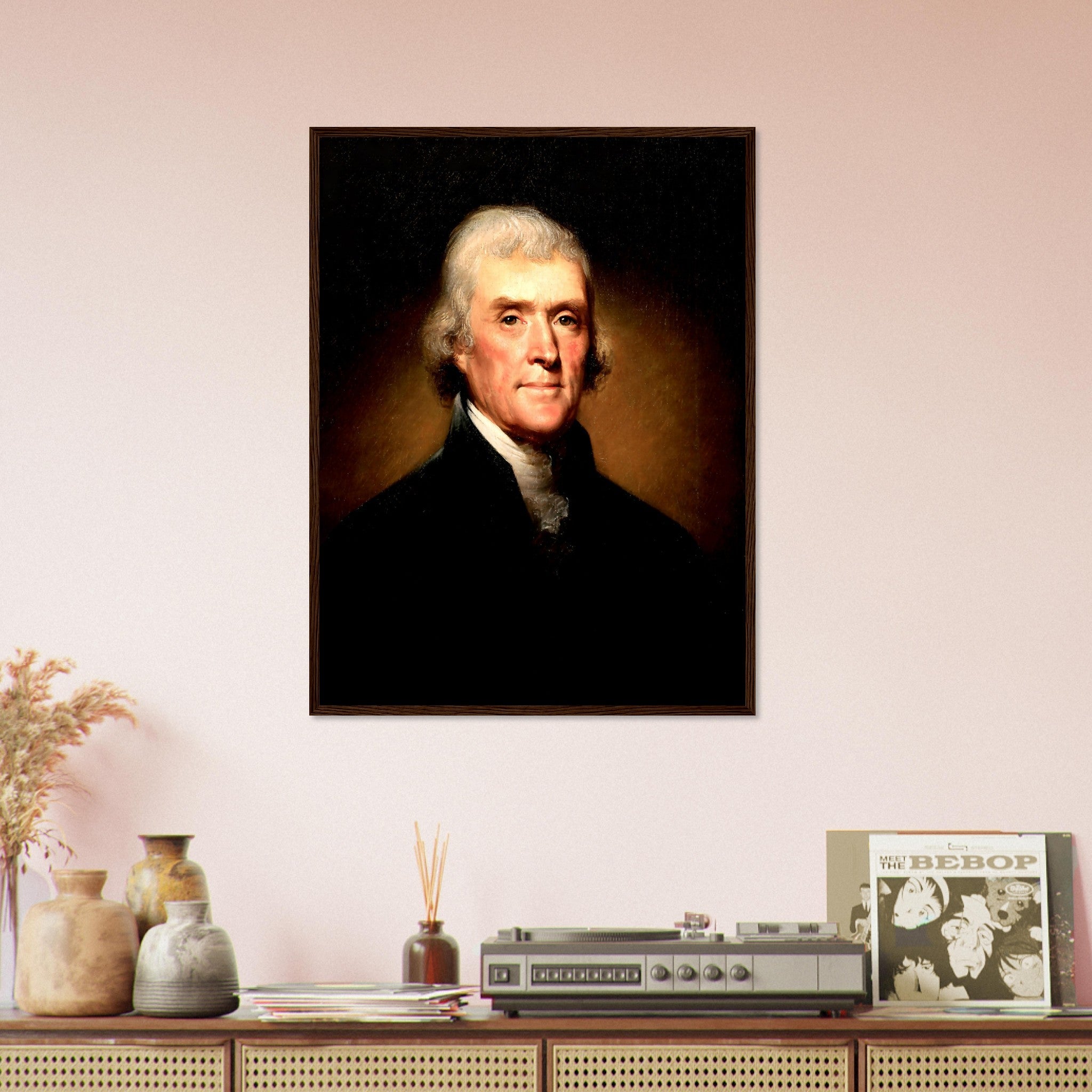 Thomas Jefferson Framed, 3rd President Of Usa, Vintage Portrait - Thomas Jefferson Framed Print - WallArtPrints4U
