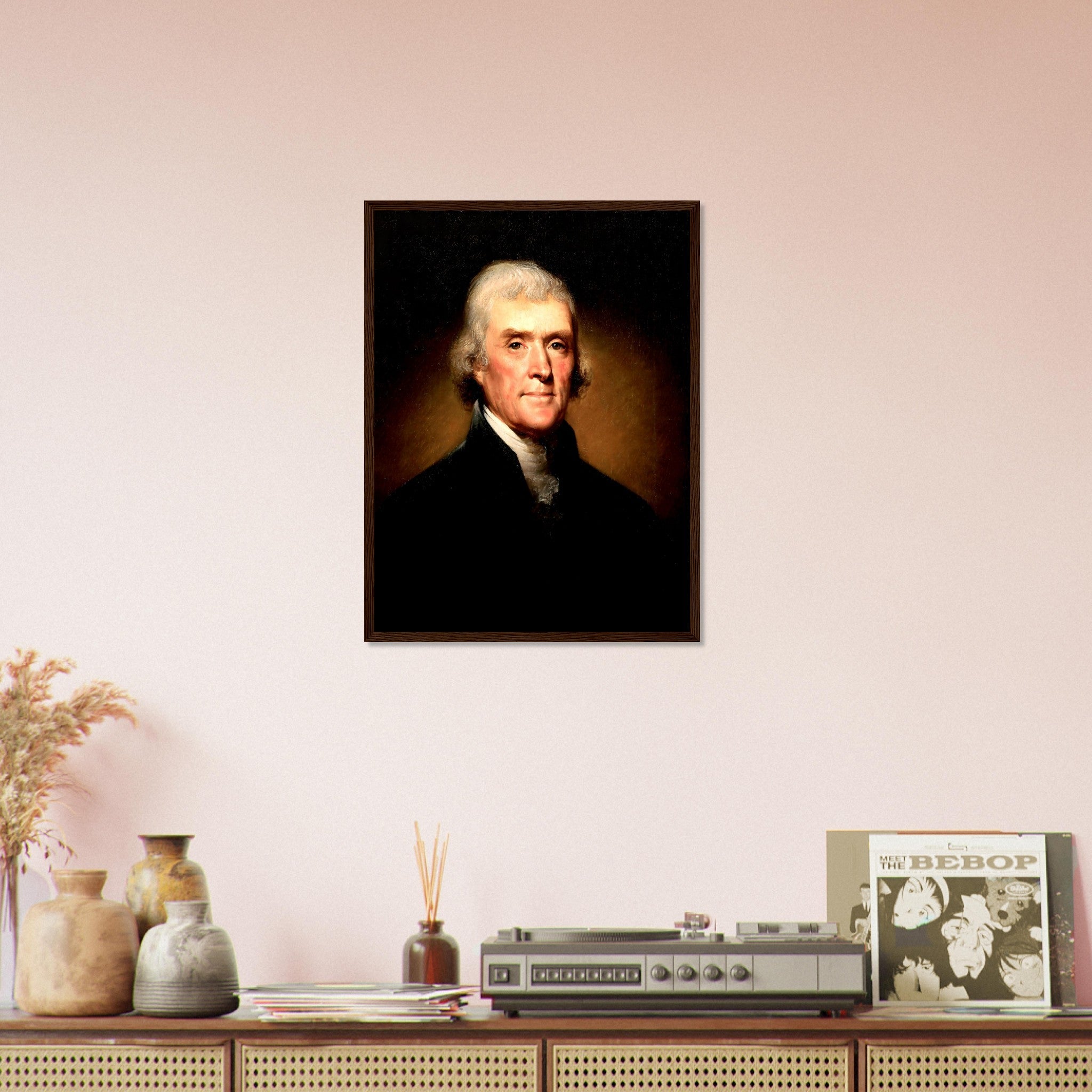 Thomas Jefferson Framed, 3rd President Of Usa, Vintage Portrait - Thomas Jefferson Framed Print - WallArtPrints4U