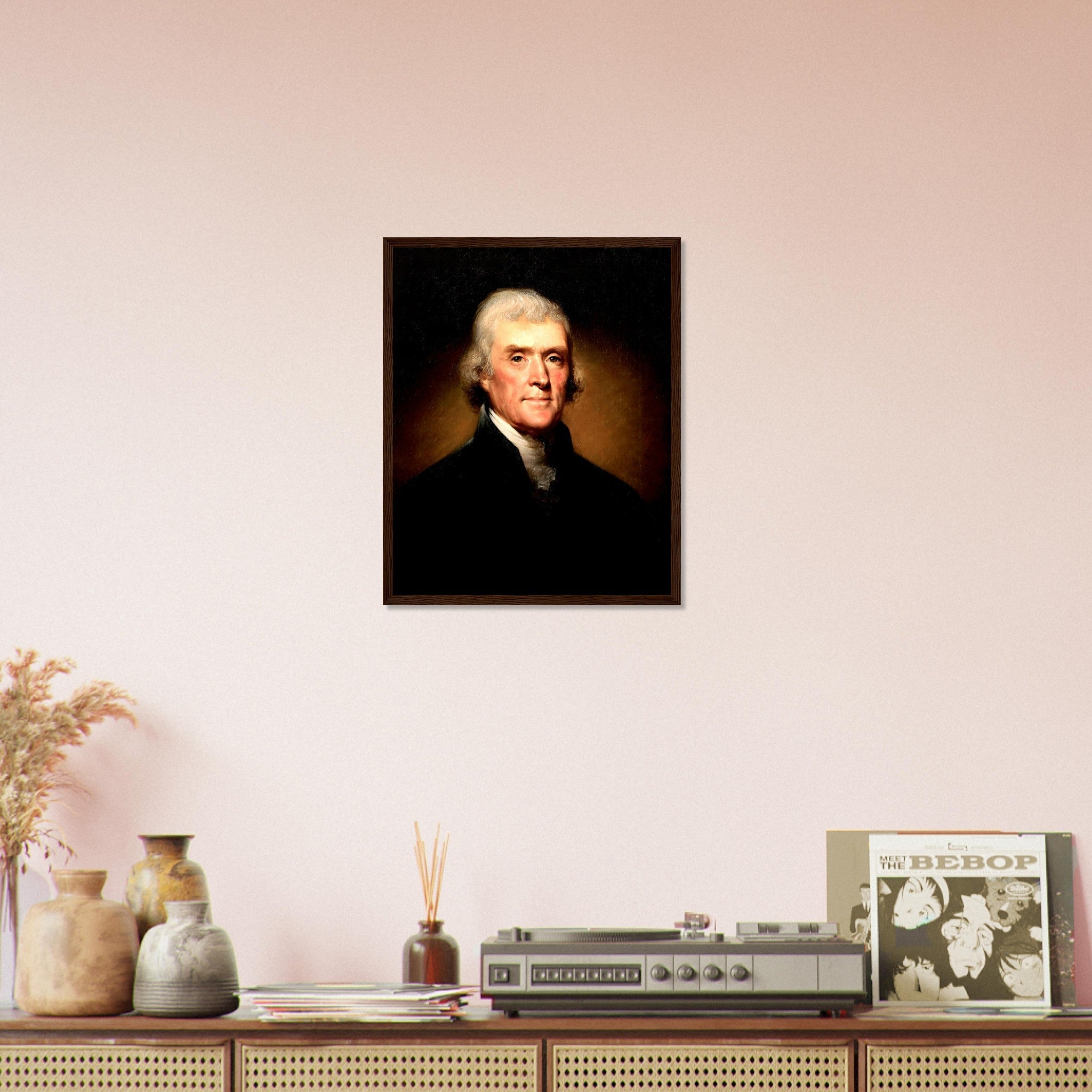 Thomas Jefferson Framed, 3rd President Of Usa, Vintage Portrait - Thomas Jefferson Framed Print - WallArtPrints4U