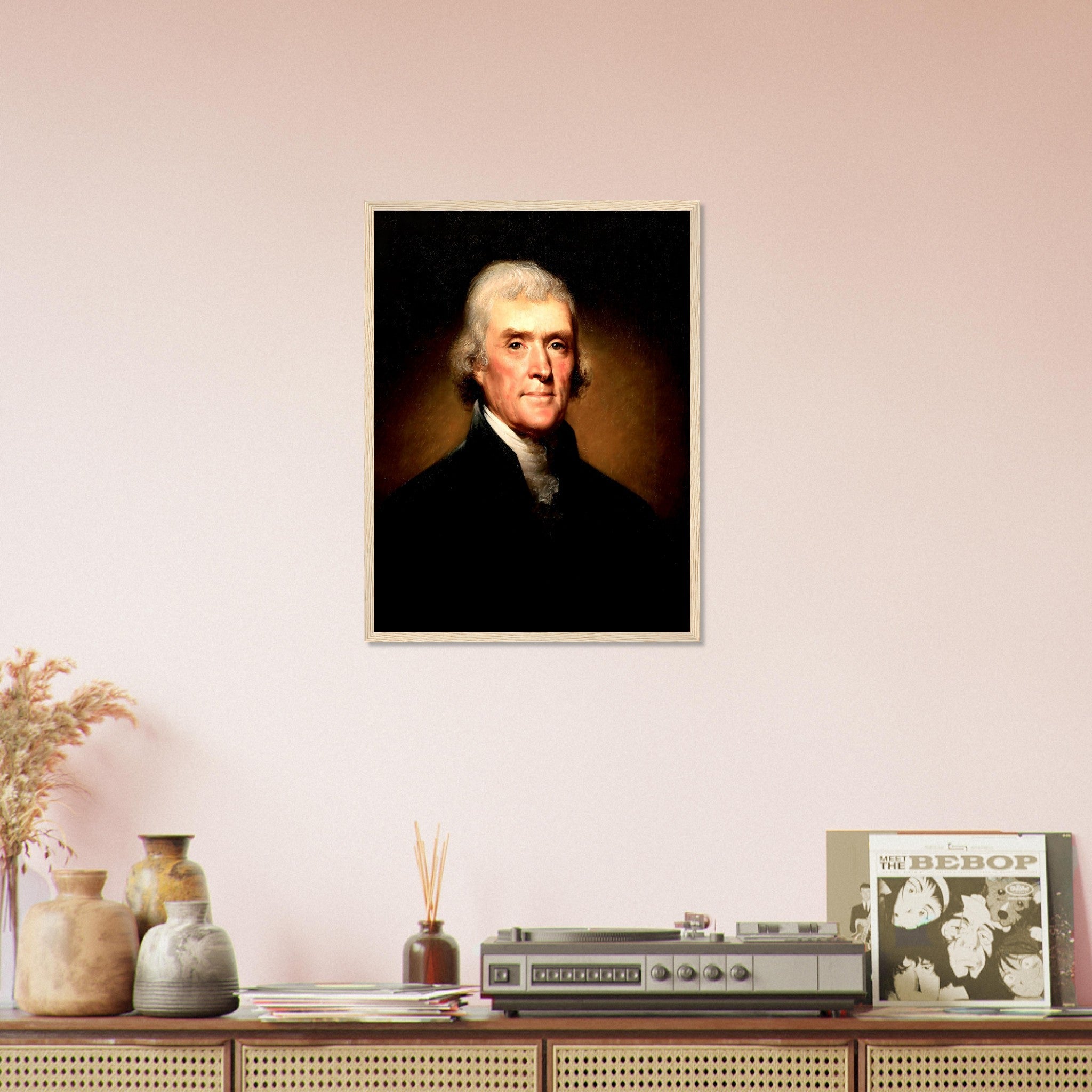 Thomas Jefferson Framed, 3rd President Of Usa, Vintage Portrait - Thomas Jefferson Framed Print - WallArtPrints4U