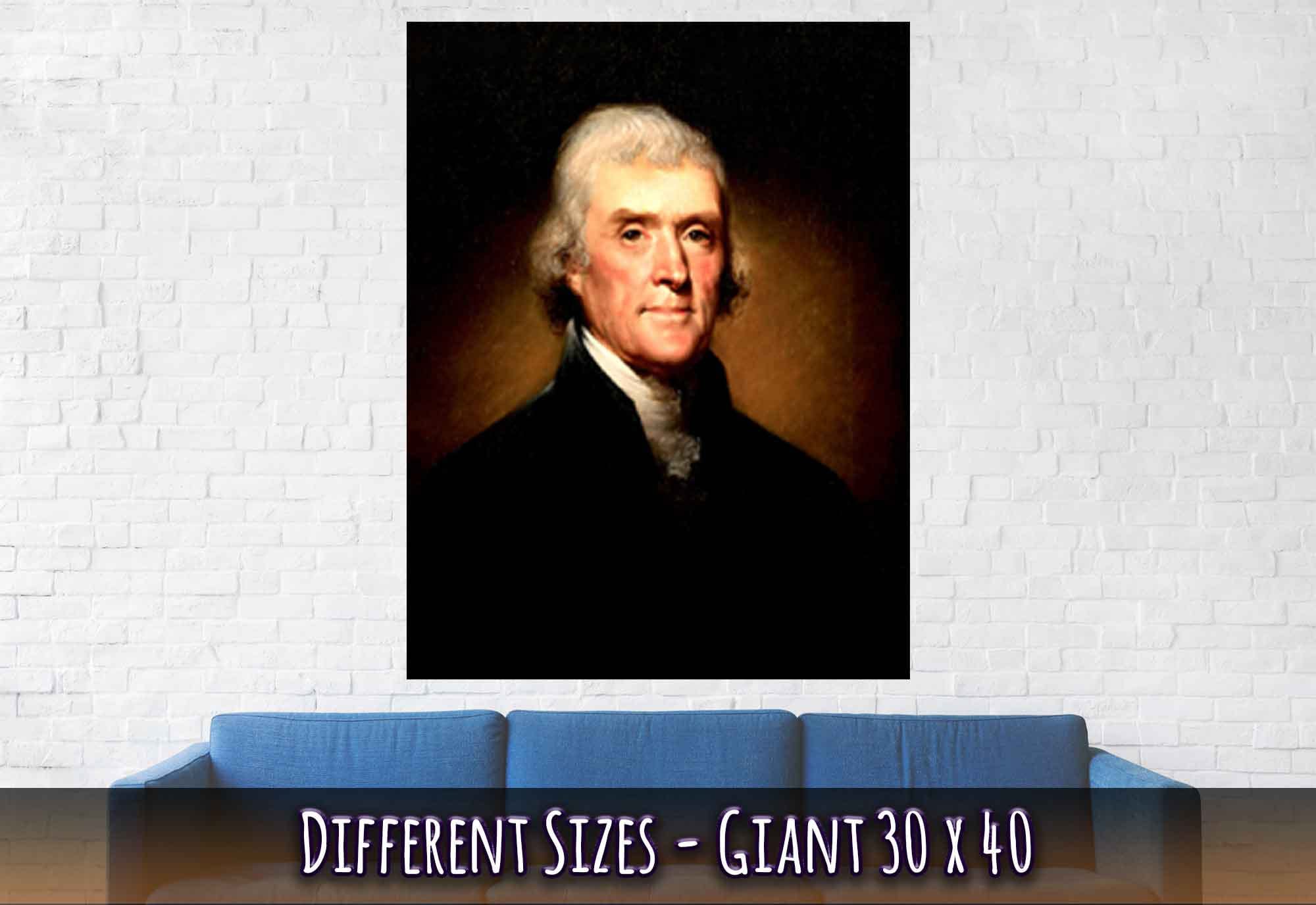 Thomas Jefferson Poster, 3rd President Of Usa, Vintage Portrait - Thomas Jefferson Print - WallArtPrints4U