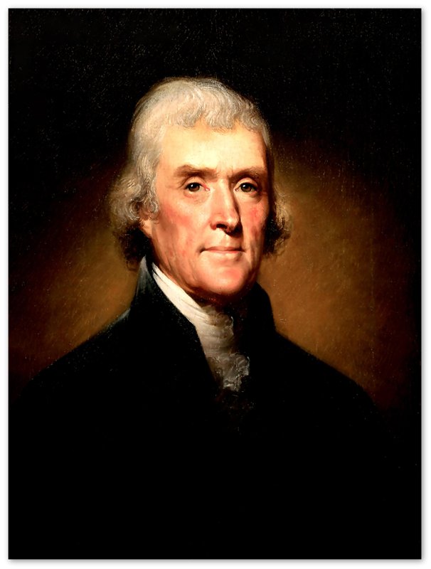 Thomas Jefferson Poster, 3rd President Of Usa, Vintage Portrait - Thomas Jefferson Print - WallArtPrints4U