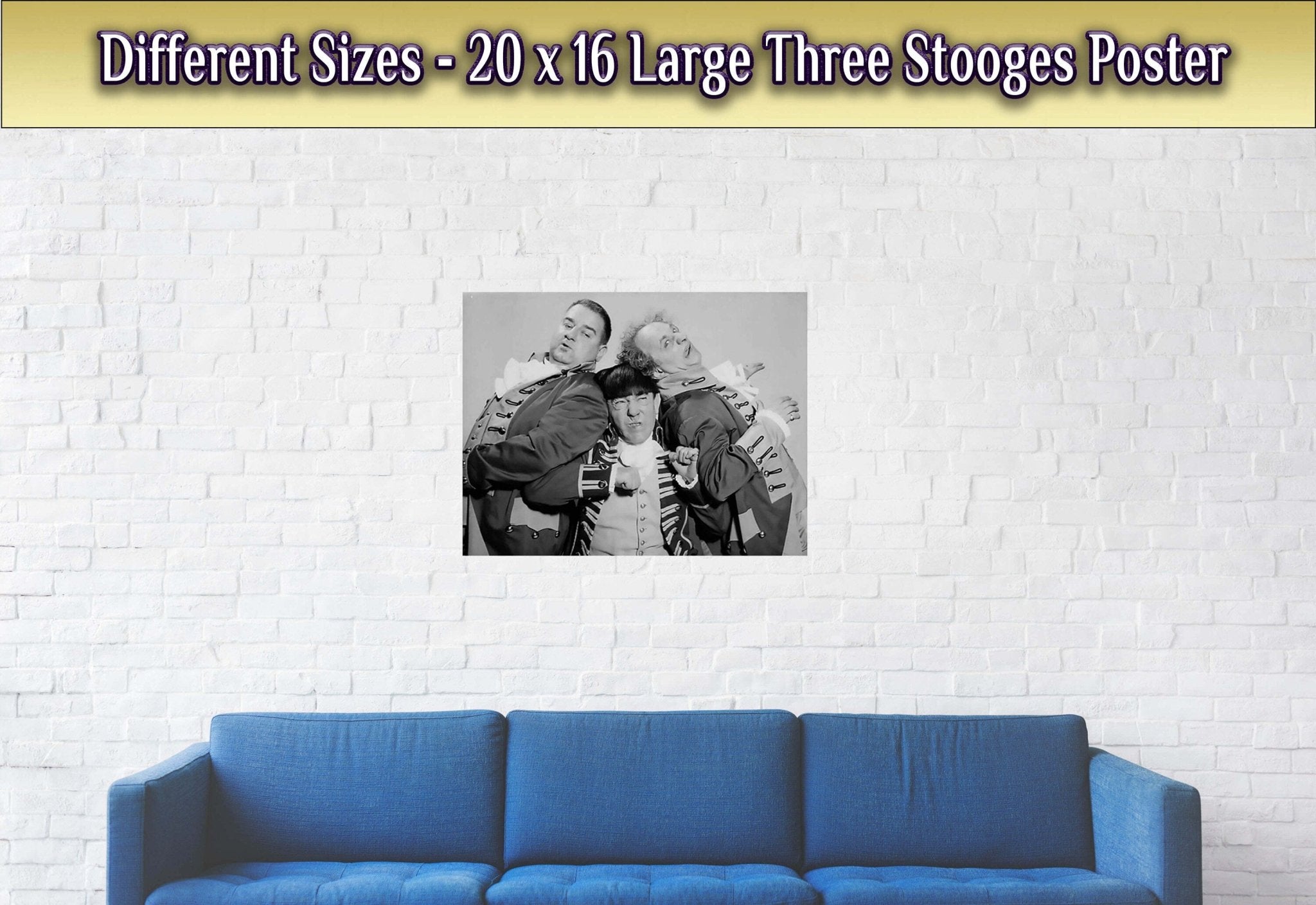 Three Stooges Poster, Nyuk Nyuk Nyuk, Vintage Photo, 3 Stooges Poster, Silver Screen Stars - WallArtPrints4U
