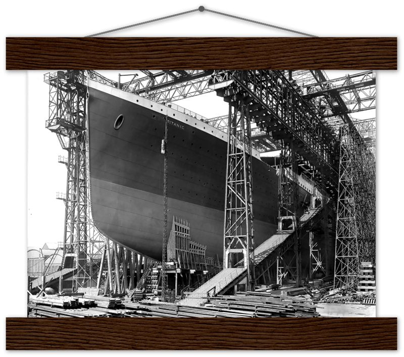 Titanic Poster, Titanic Ready To Be Launched Photo Print From 1911, White Hart Line Belfast - WallArtPrints4U