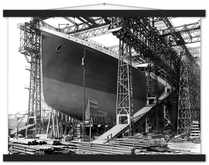 Titanic Poster, Titanic Ready To Be Launched Photo Print From 1911, White Hart Line Belfast - WallArtPrints4U