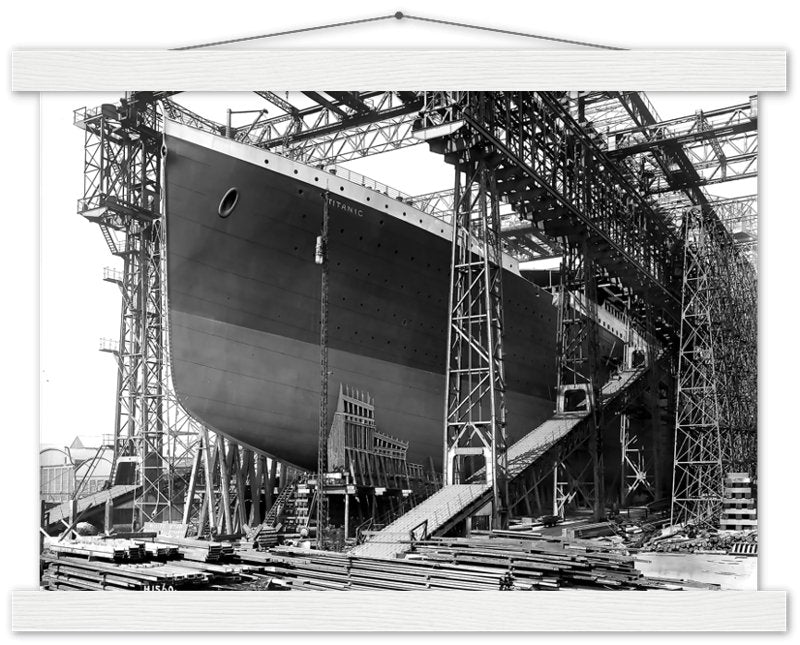 Titanic Poster, Titanic Ready To Be Launched Photo Print From 1911, White Hart Line Belfast - WallArtPrints4U