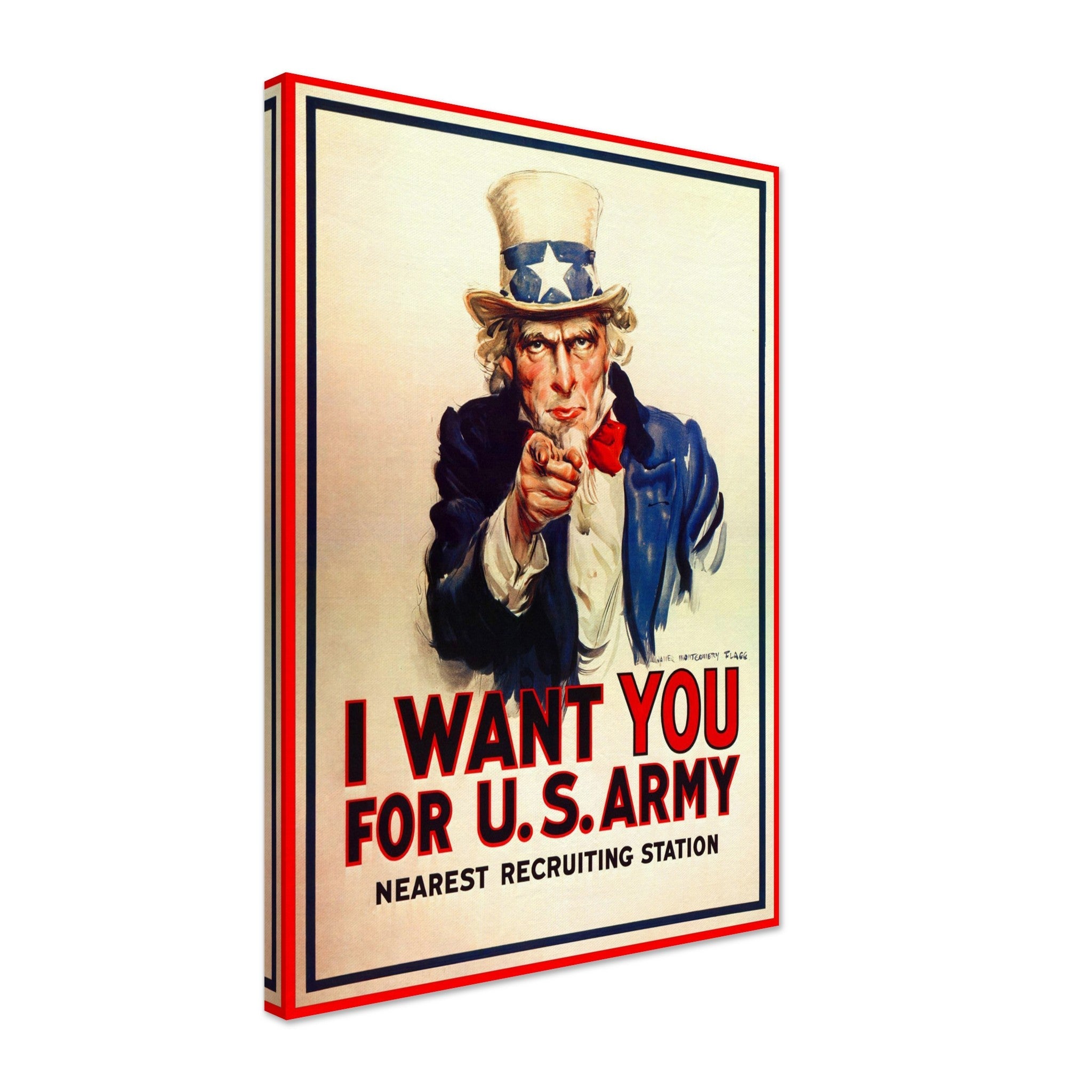 Uncle Sam Canvas, World War 1 Canvas Print, Vintage Us World War 1 Propaganda/Patriotism - WallArtPrints4U