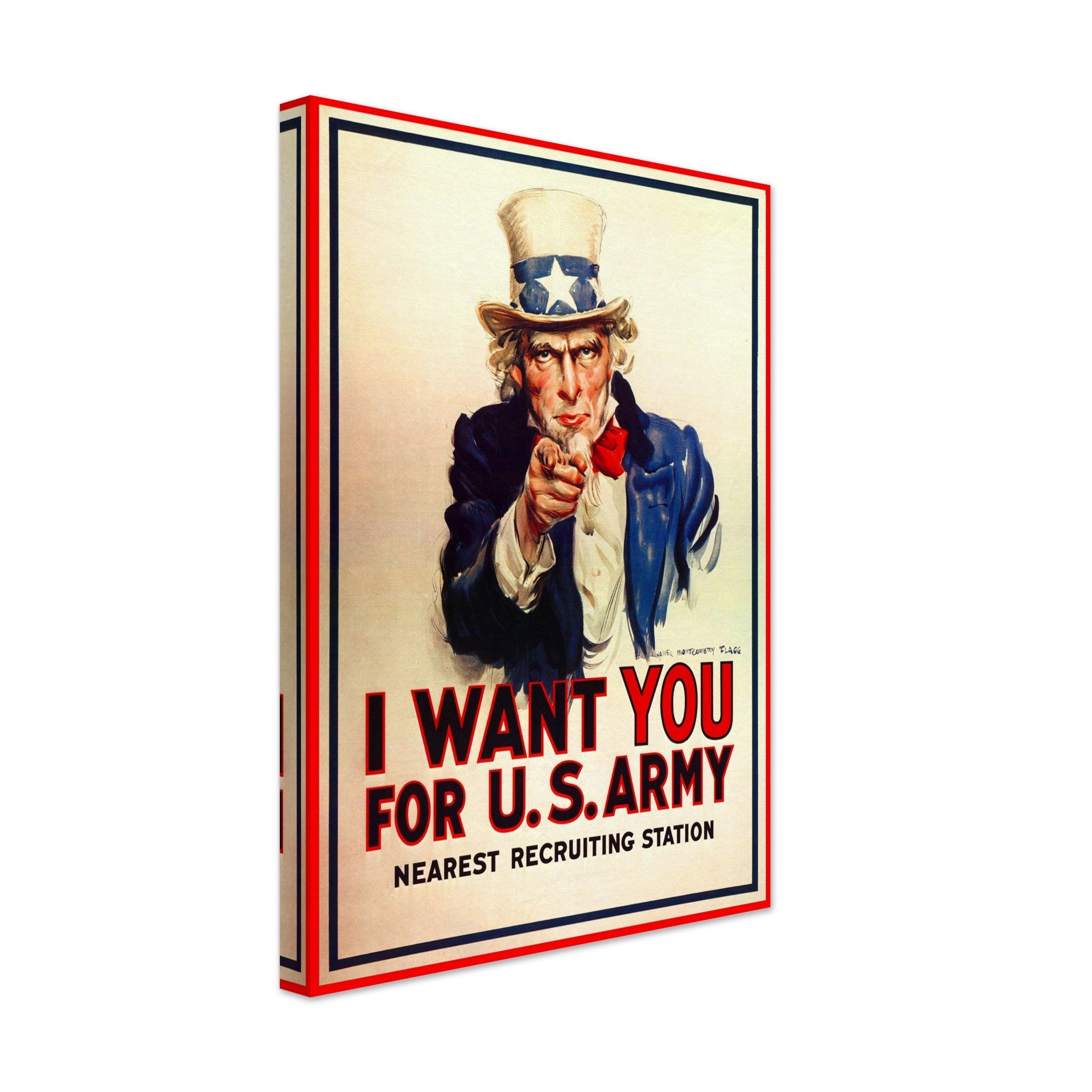 Uncle Sam Canvas, World War 1 Canvas Print, Vintage Us World War 1 Propaganda/Patriotism - WallArtPrints4U