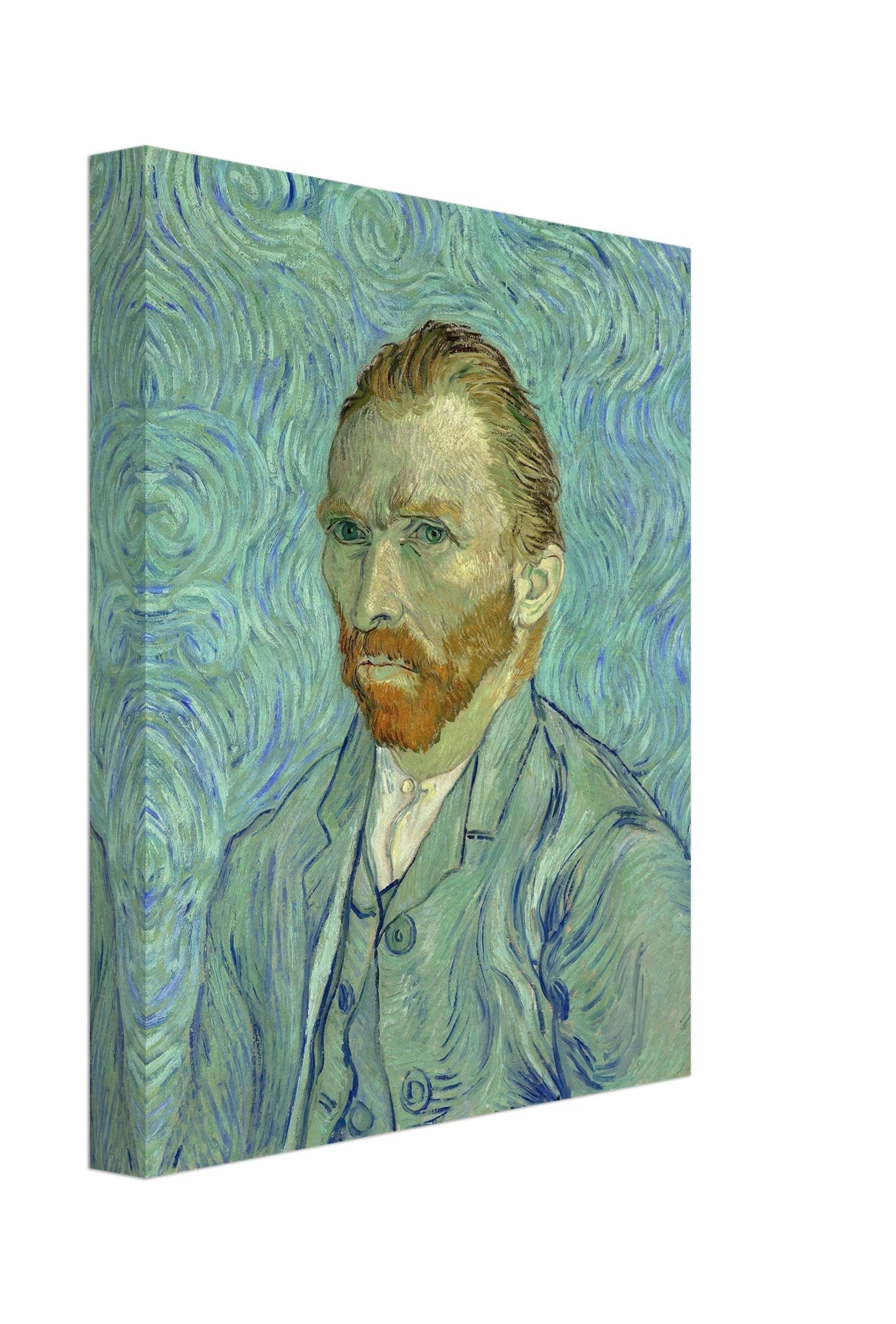 Van Gogh Self Portrait Canvas Print - Van Gogh Grey Felt Hat Vincent Van Gogh Last Self Portrait Canvas - WallArtPrints4U