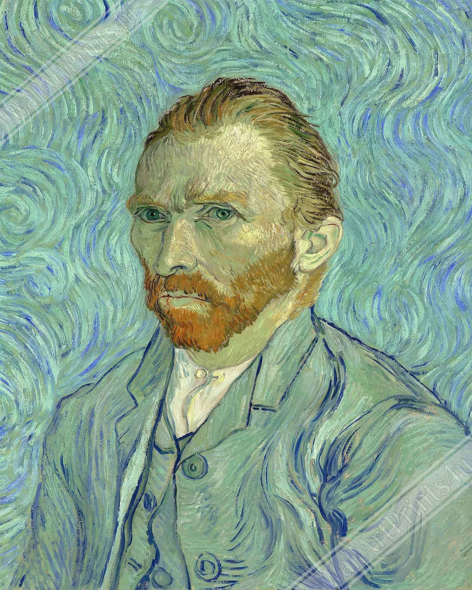 Van Gogh Self Portrait Print - Van Gogh Prints - Vincent Van Gogh Last Self Portrait Poster Print - WallArtPrints4U