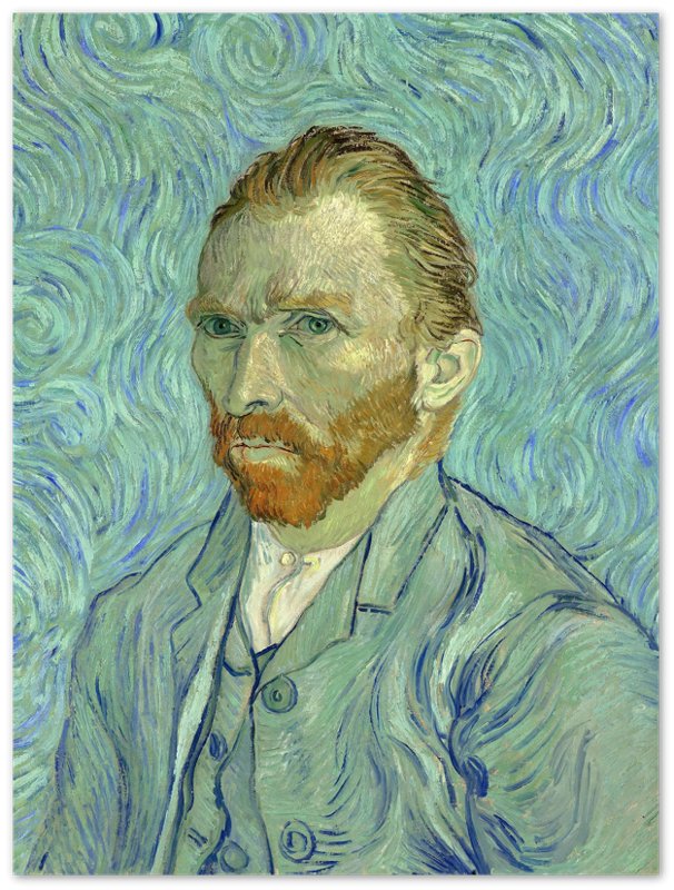 Van Gogh Self Portrait Print - Van Gogh Prints - Vincent Van Gogh Last Self Portrait Poster Print - WallArtPrints4U