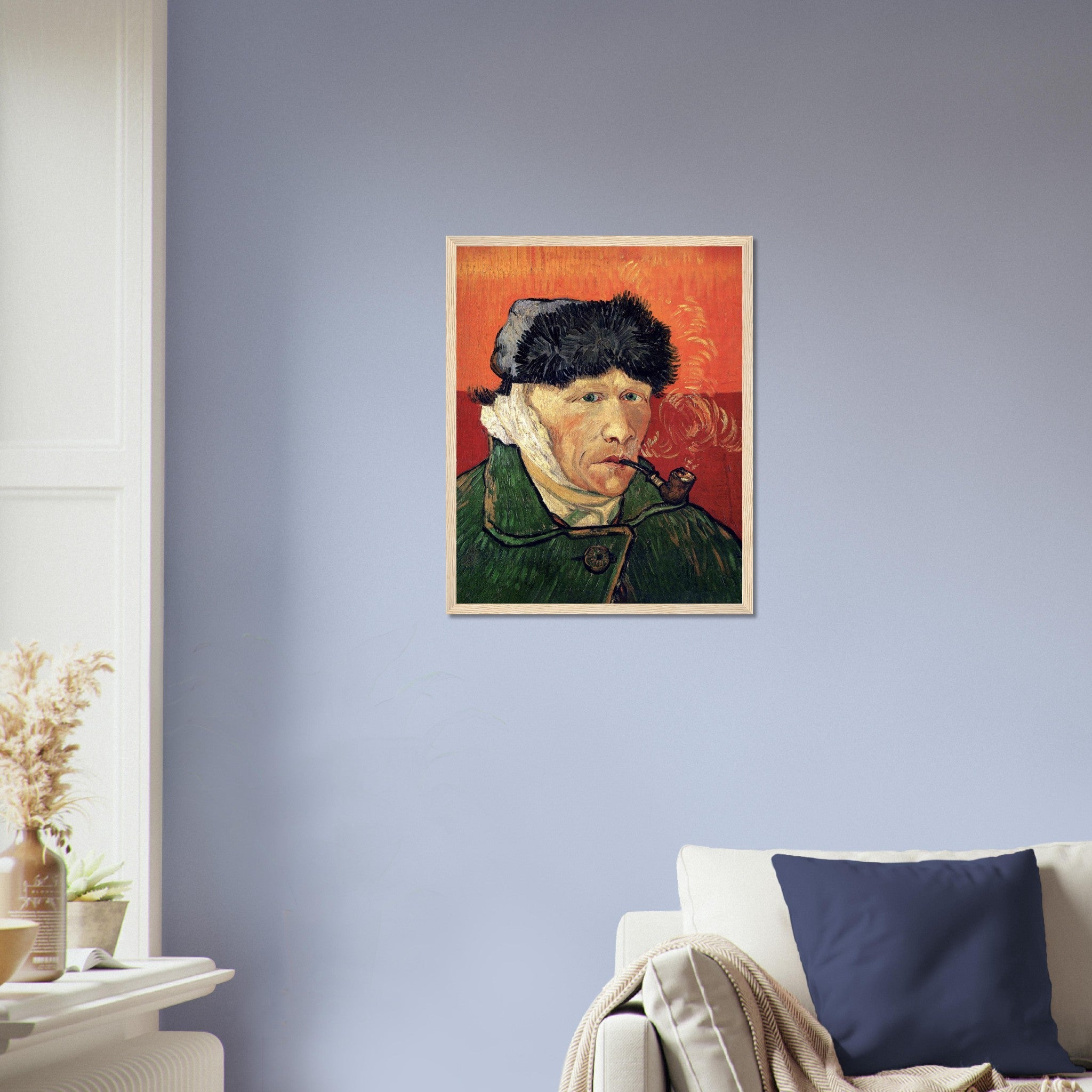 Van Gogh Self Portrait With Bandaged Ear Framed Print Van Gogh Portrait After Cutting Off His Ear Framed - WallArtPrints4U