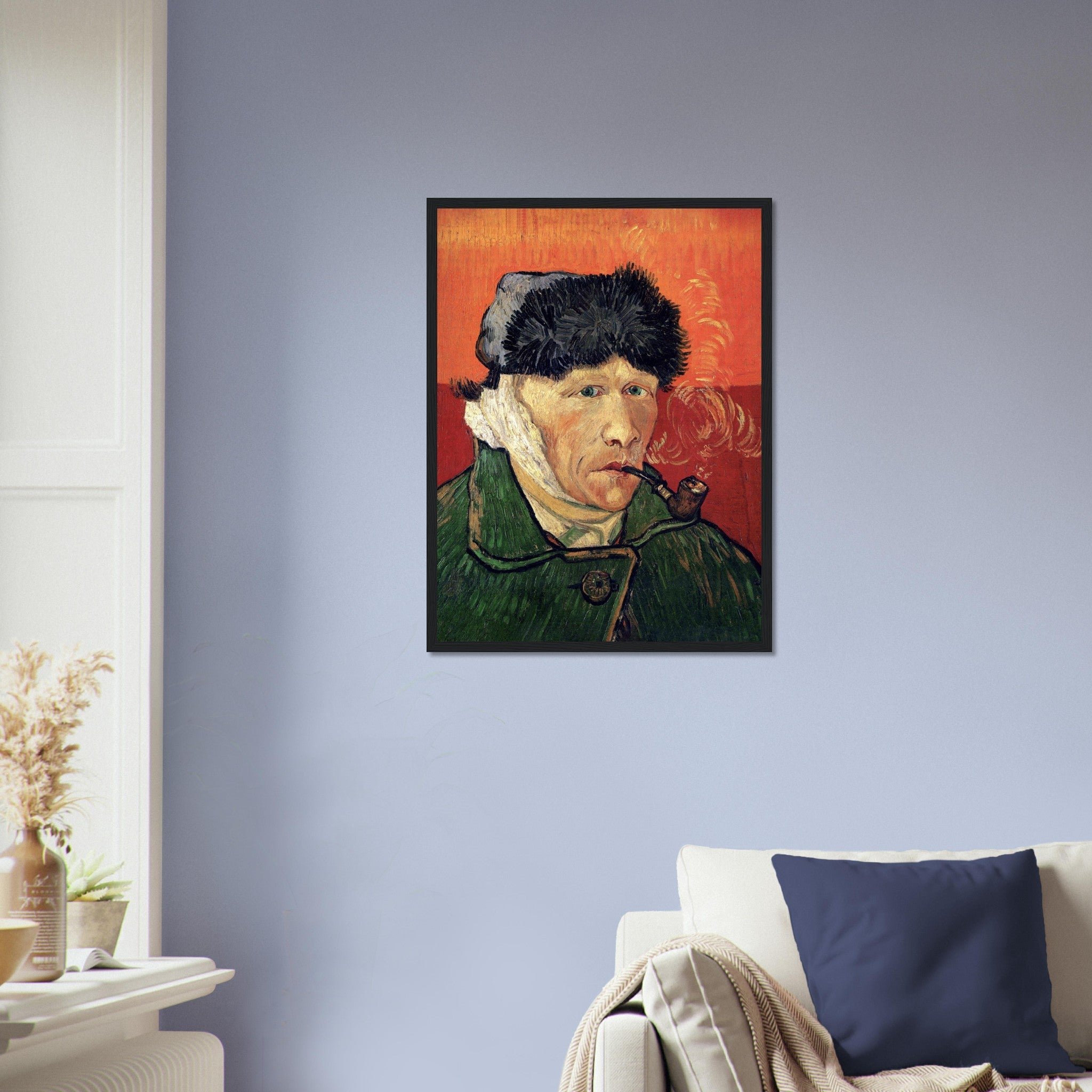 Van Gogh Self Portrait With Bandaged Ear Framed Print Van Gogh Portrait After Cutting Off His Ear Framed - WallArtPrints4U