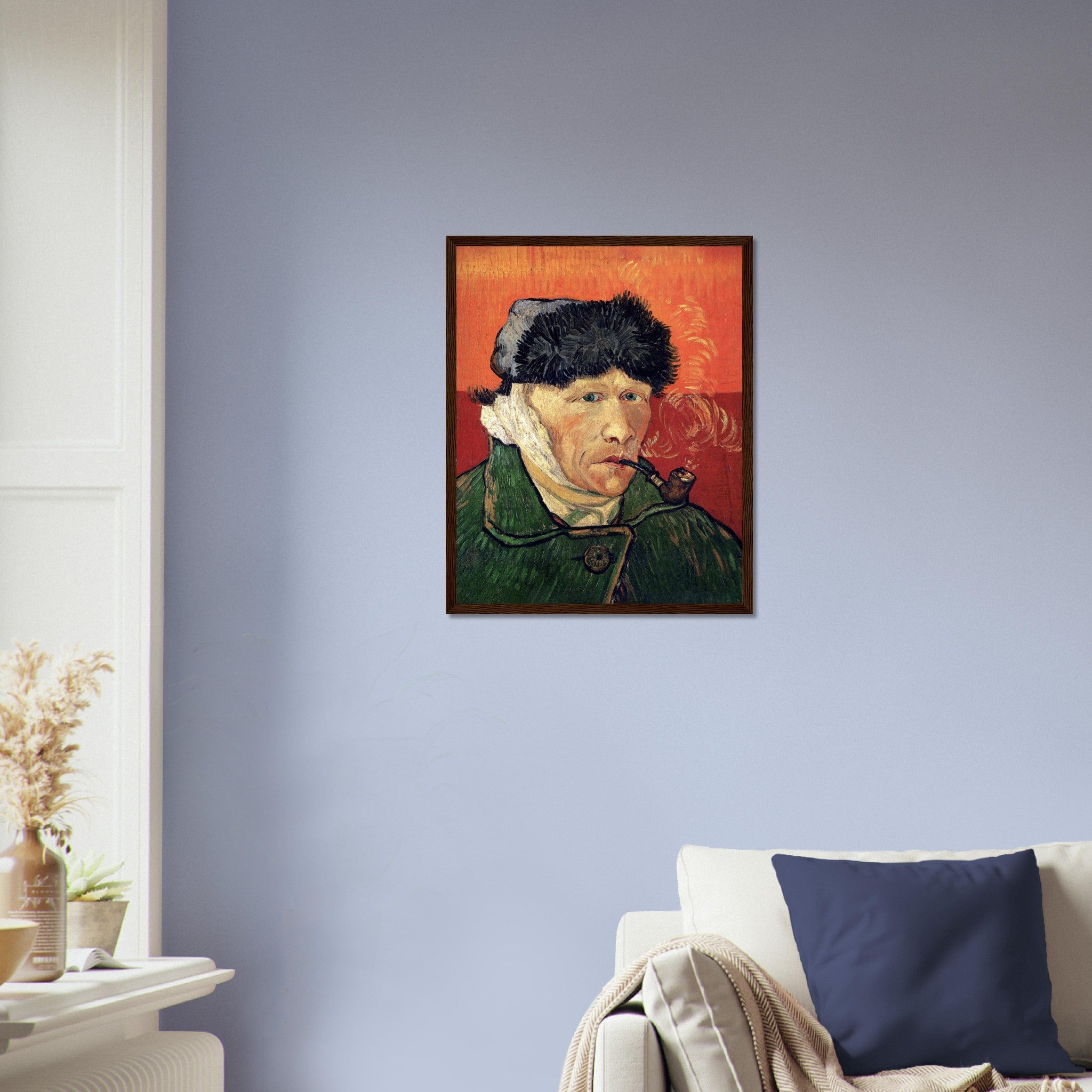 Van Gogh Self Portrait With Bandaged Ear Framed Print Van Gogh Portrait After Cutting Off His Ear Framed - WallArtPrints4U