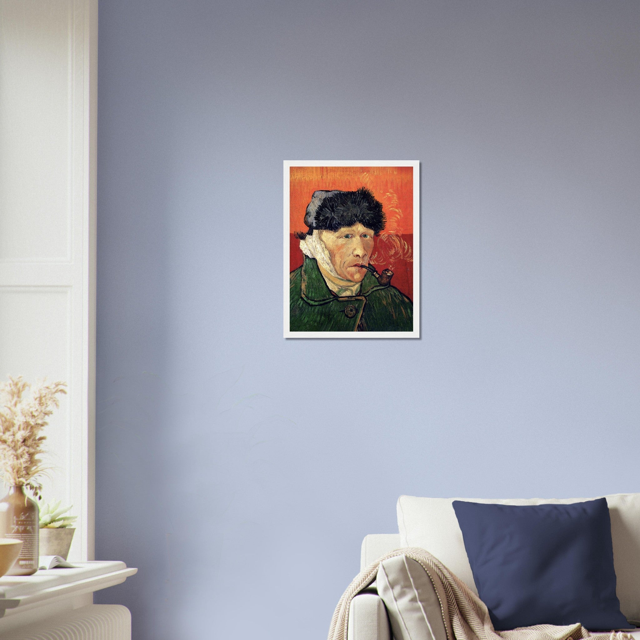 Van Gogh Self Portrait With Bandaged Ear Framed Print Van Gogh Portrait After Cutting Off His Ear Framed - WallArtPrints4U