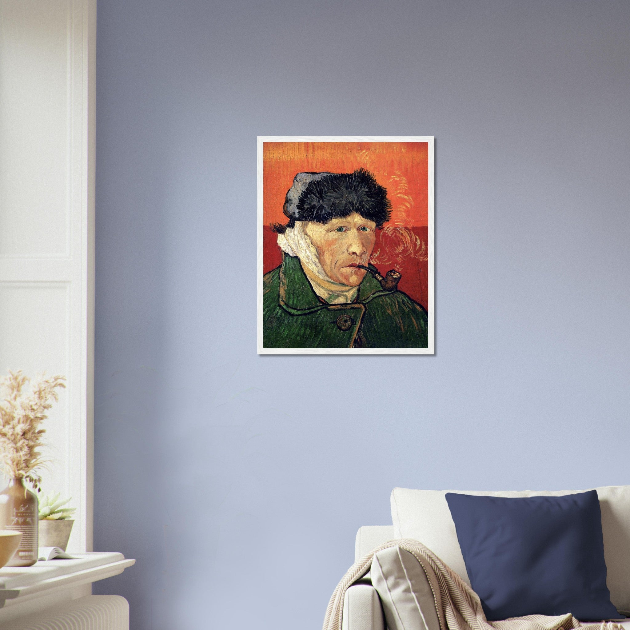 Van Gogh Self Portrait With Bandaged Ear Framed Print Van Gogh Portrait After Cutting Off His Ear Framed - WallArtPrints4U