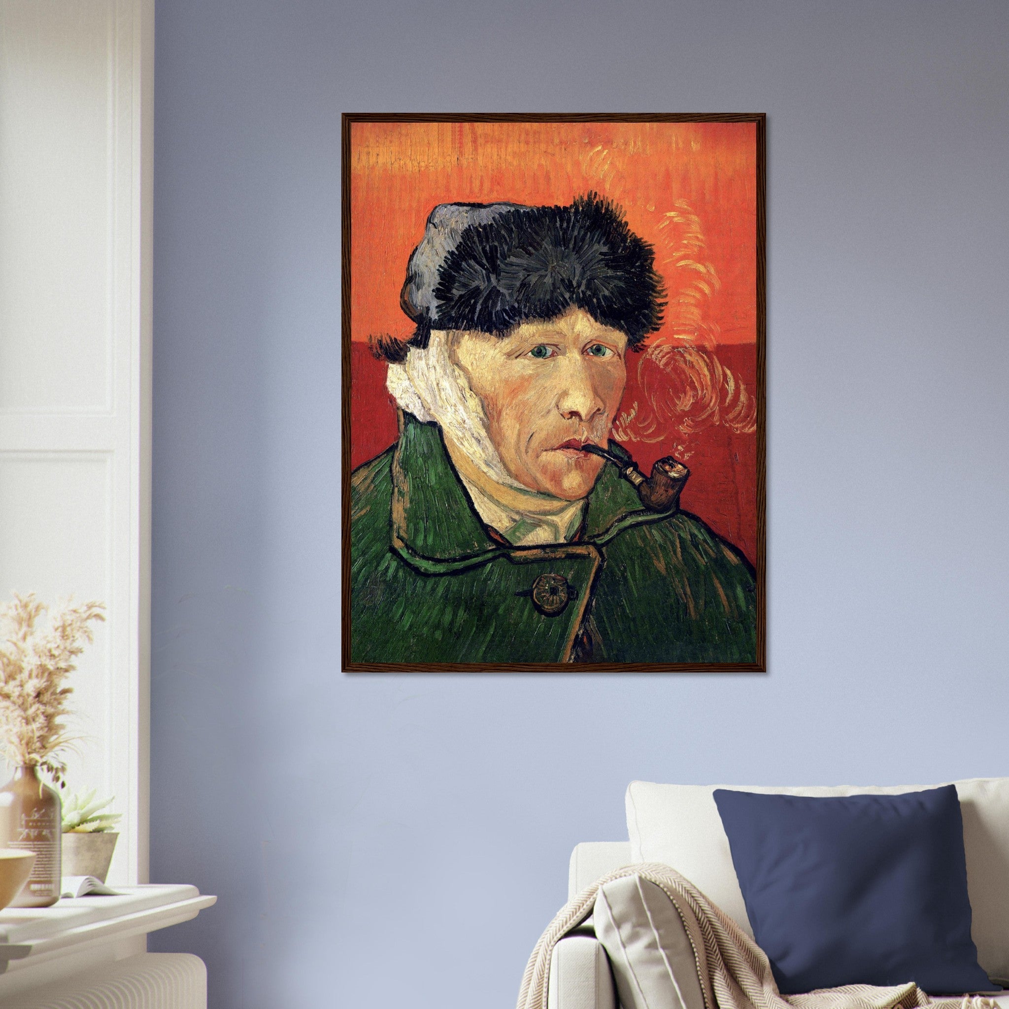 Van Gogh Self Portrait With Bandaged Ear Framed Print Van Gogh Portrait After Cutting Off His Ear Framed - WallArtPrints4U