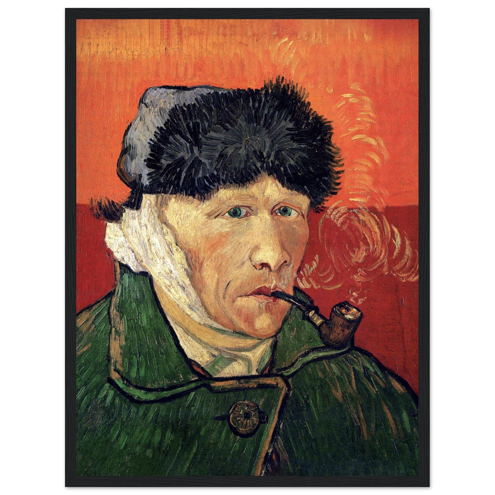 Van Gogh Self Portrait With Bandaged Ear Framed Print Van Gogh Portrait After Cutting Off His Ear Framed - WallArtPrints4U