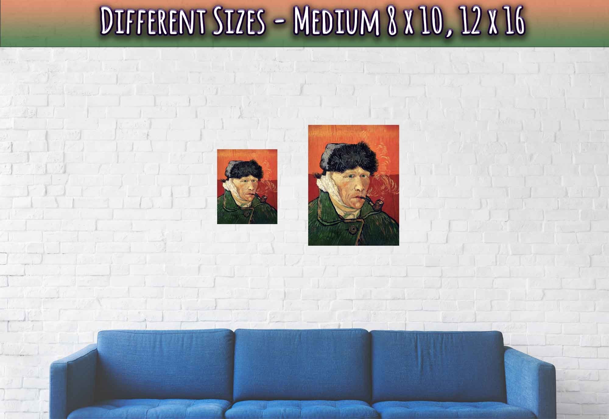 Van Gogh Self Portrait With Bandaged Ear Print Van Gogh Portrait After Cutting Off His Ear Poster - WallArtPrints4U