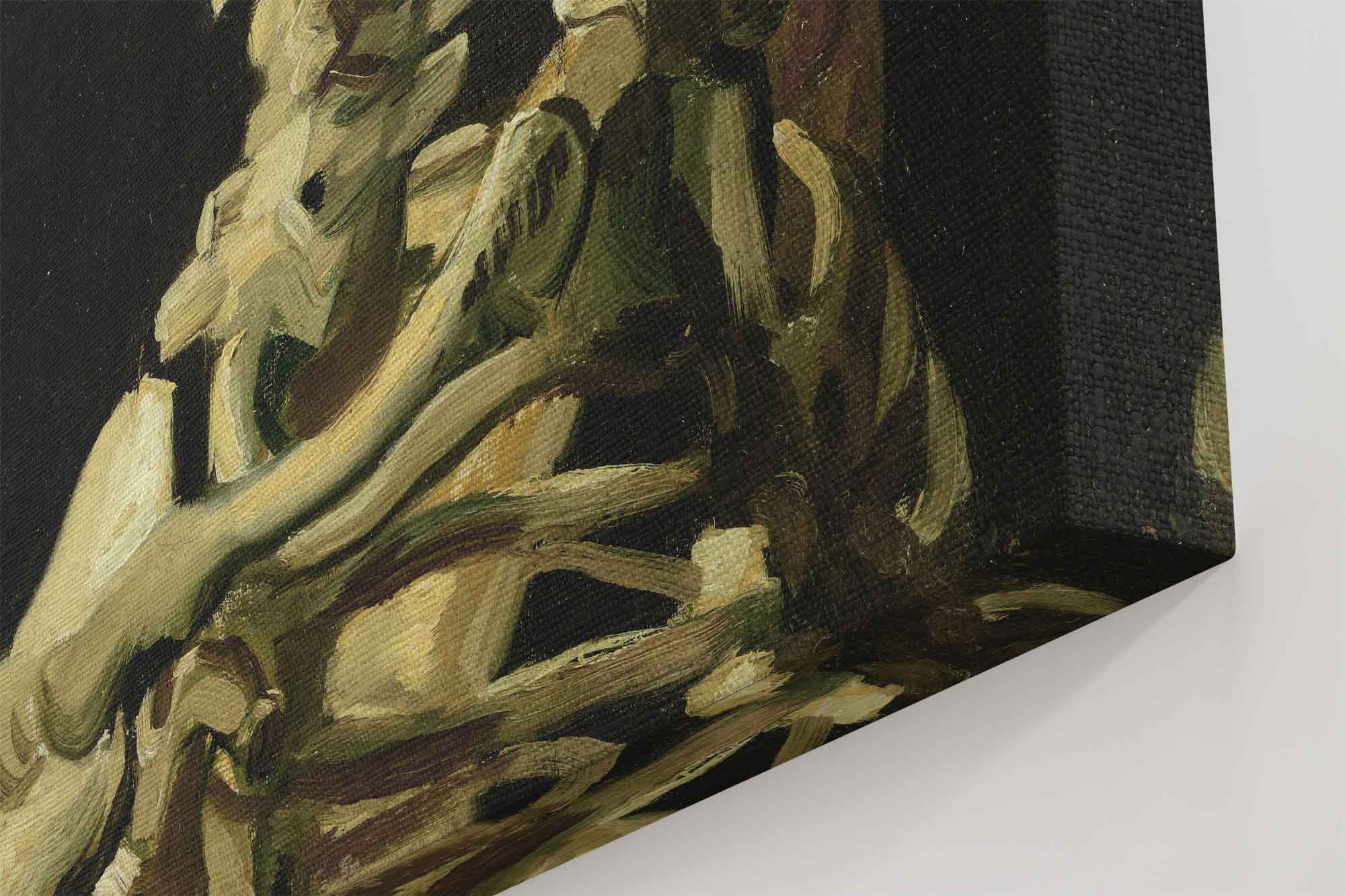 Van Gogh Skeleton With A Cigarette Canvas - Skull With A Burning Cigarette Canvas Print - WallArtPrints4U