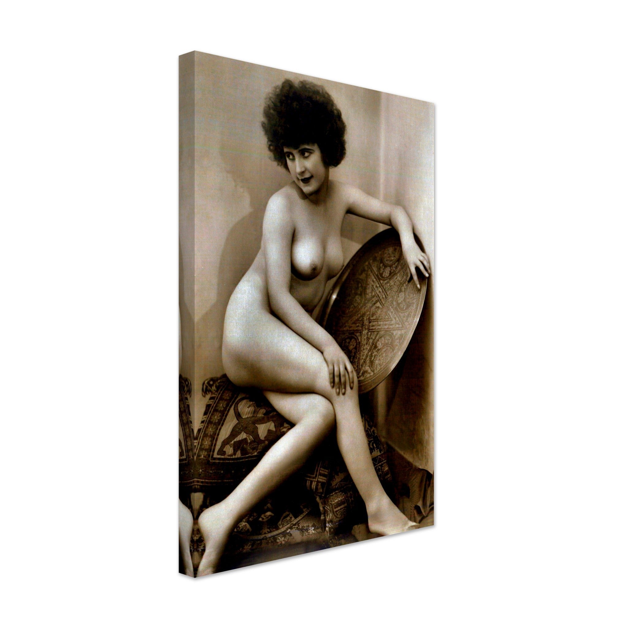 Victorian Erotica Nude Canvas Topless Vintage Victorian Erotica Pin Up - WallArtPrints4U