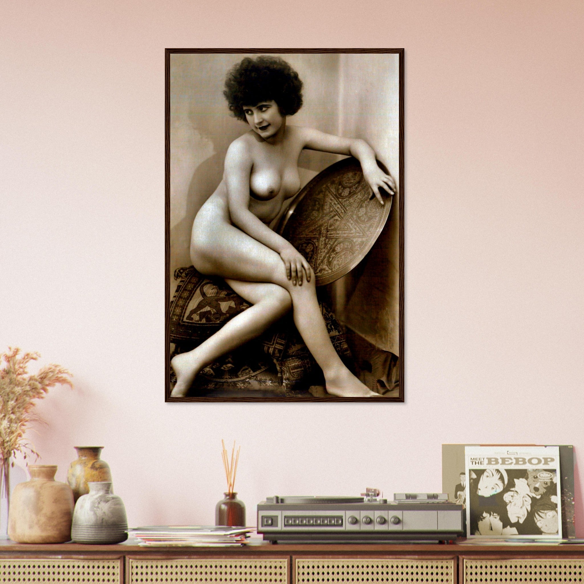 Victorian Erotica Nude Framed Topless Vintage Victorian Erotica Pin Up - WallArtPrints4U