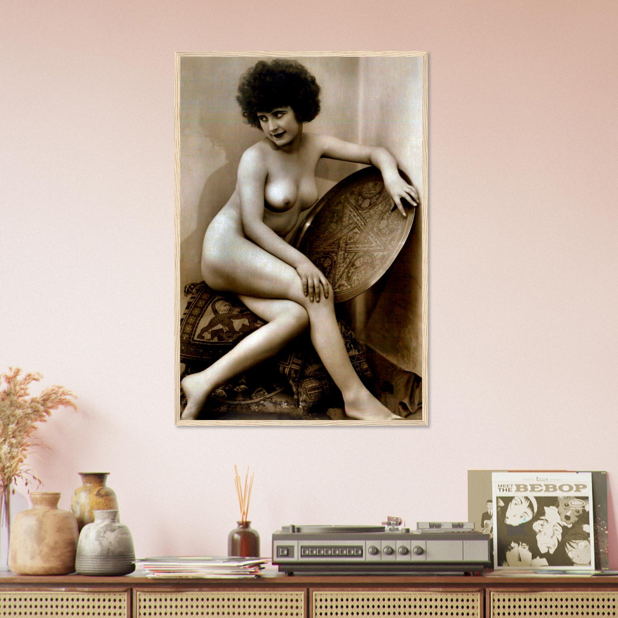Victorian Erotica Nude Framed Topless Vintage Victorian Erotica Pin Up - WallArtPrints4U